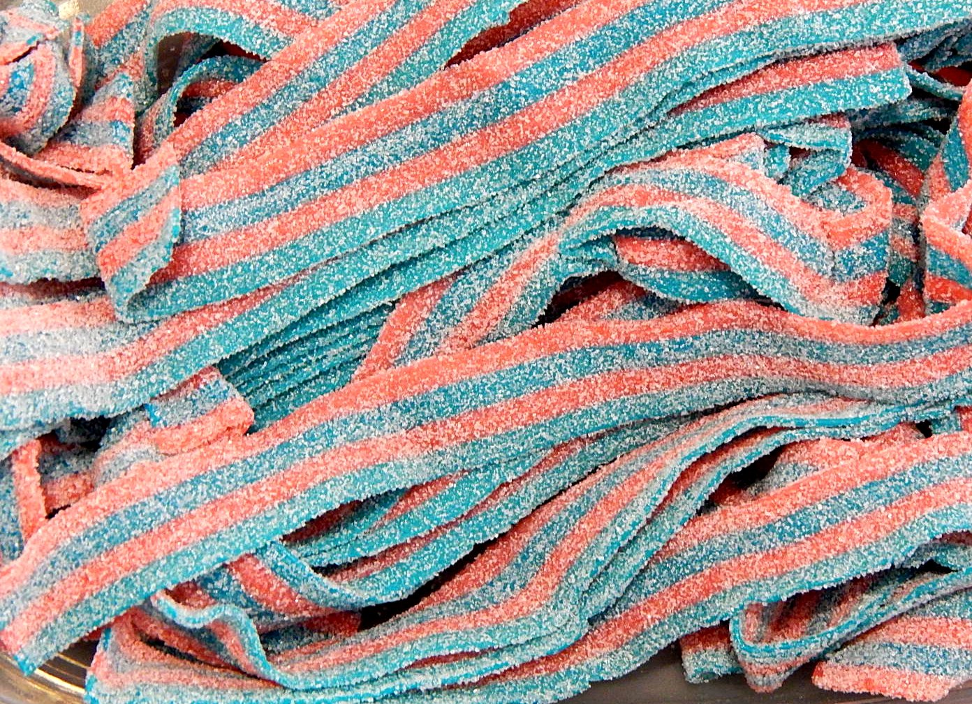 Sour Power Cotton Candy Belts - 1 Pound (16 Oz) Bulk Sour Candy for Parties, Movie Nights & Sweet Treats