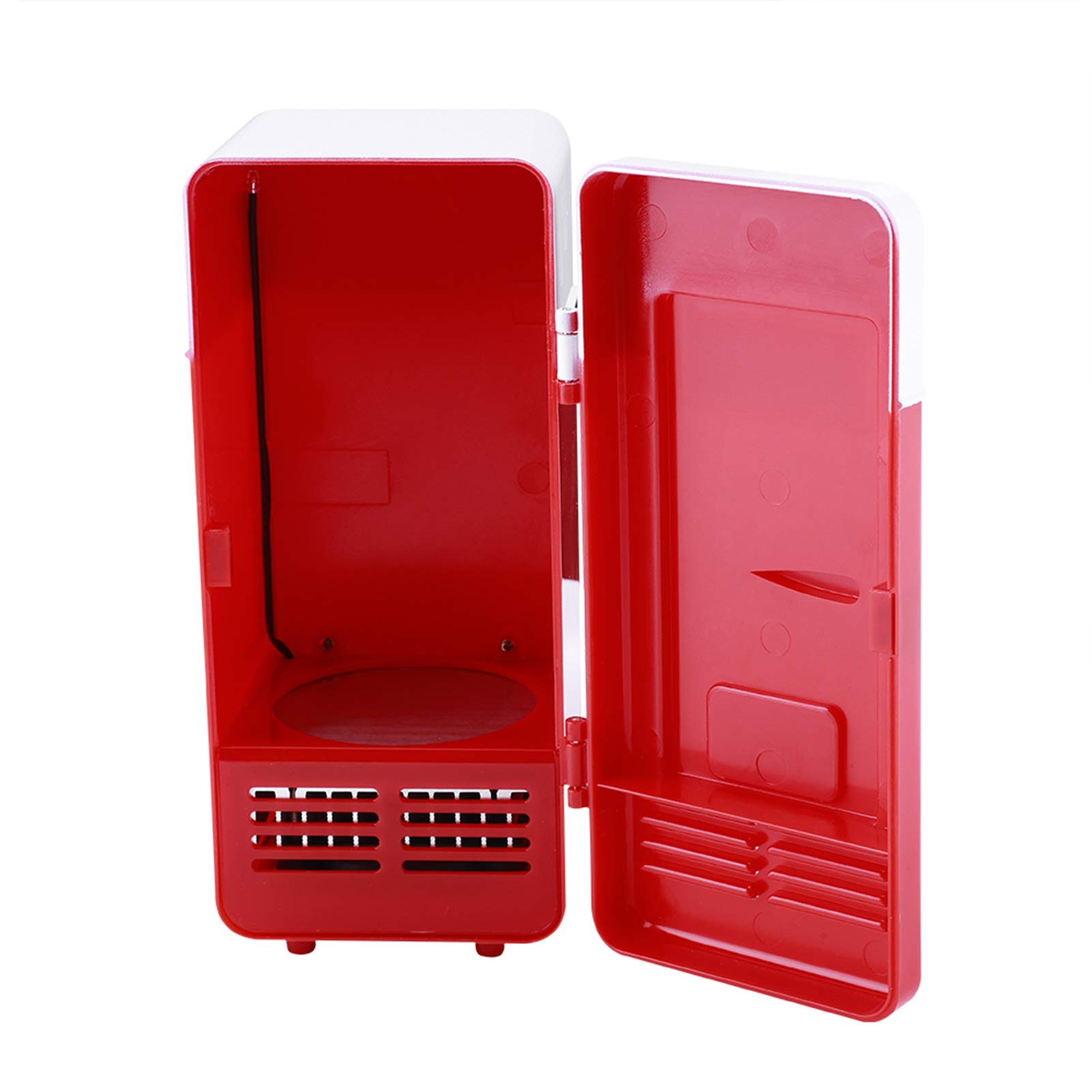 Portable USB Mini Fridge - No Batteries or Driver Required, Compact Car & Home Refrigerator for Drinks & Snacks (Red Leaning Tower of Pisa Design) - Perfect for Dorm Rooms, Offices, Road Trips & Small Spaces