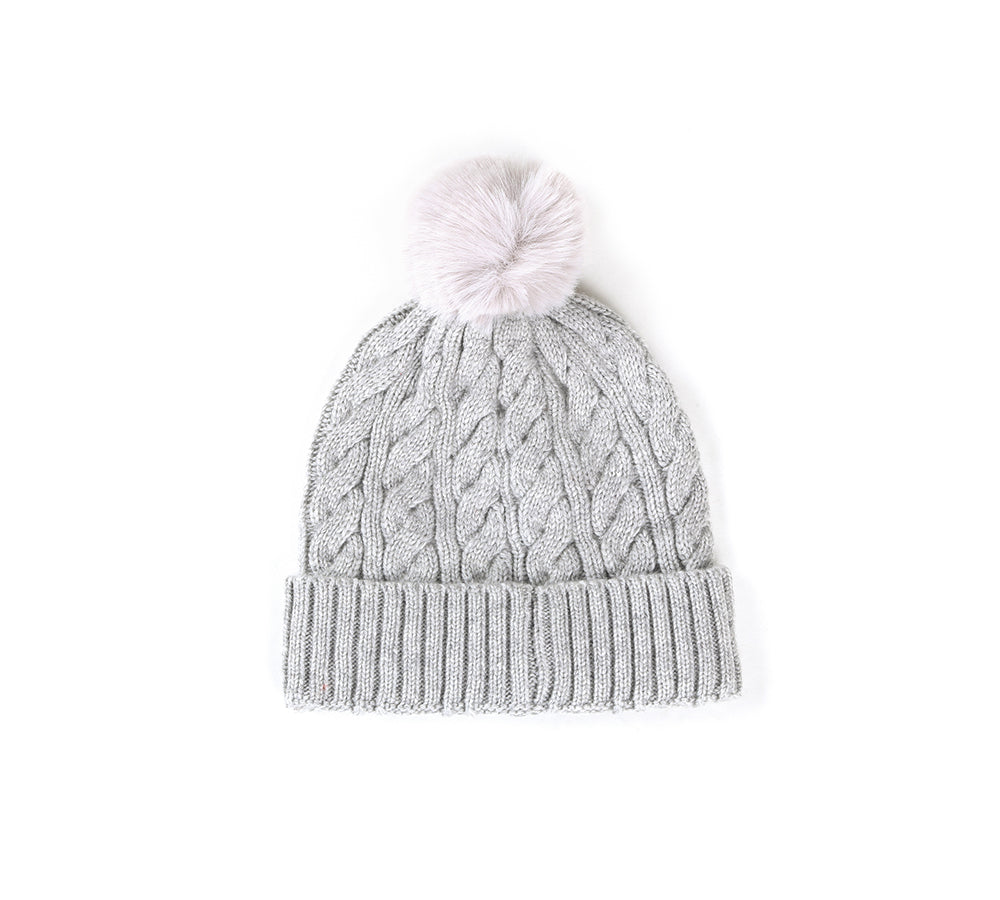 TARRAMARRA® Detachable Pom Pom Beanie Maya - Warm Winter Knit Hat for Women & Girls - Perfect for Skiing, Snowboarding & Outdoor Activities