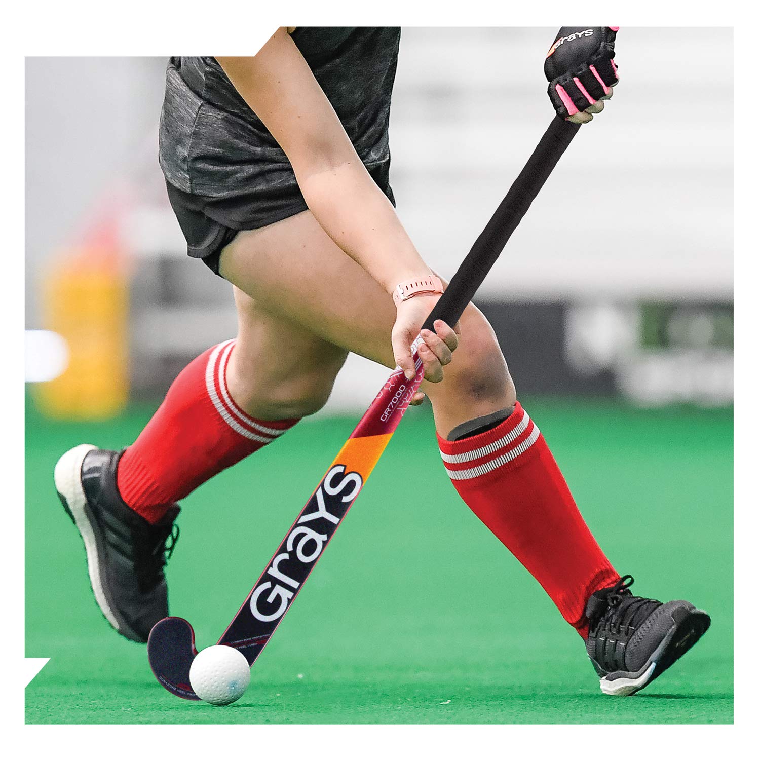 GRAYS Twintex Black Field Hockey Stick Grip Tape - Non-Slip, Durable Hockey Stick Handle Wrap for Enhanced Control - Perfect for Training, Matches & Outdoor Hockey Games