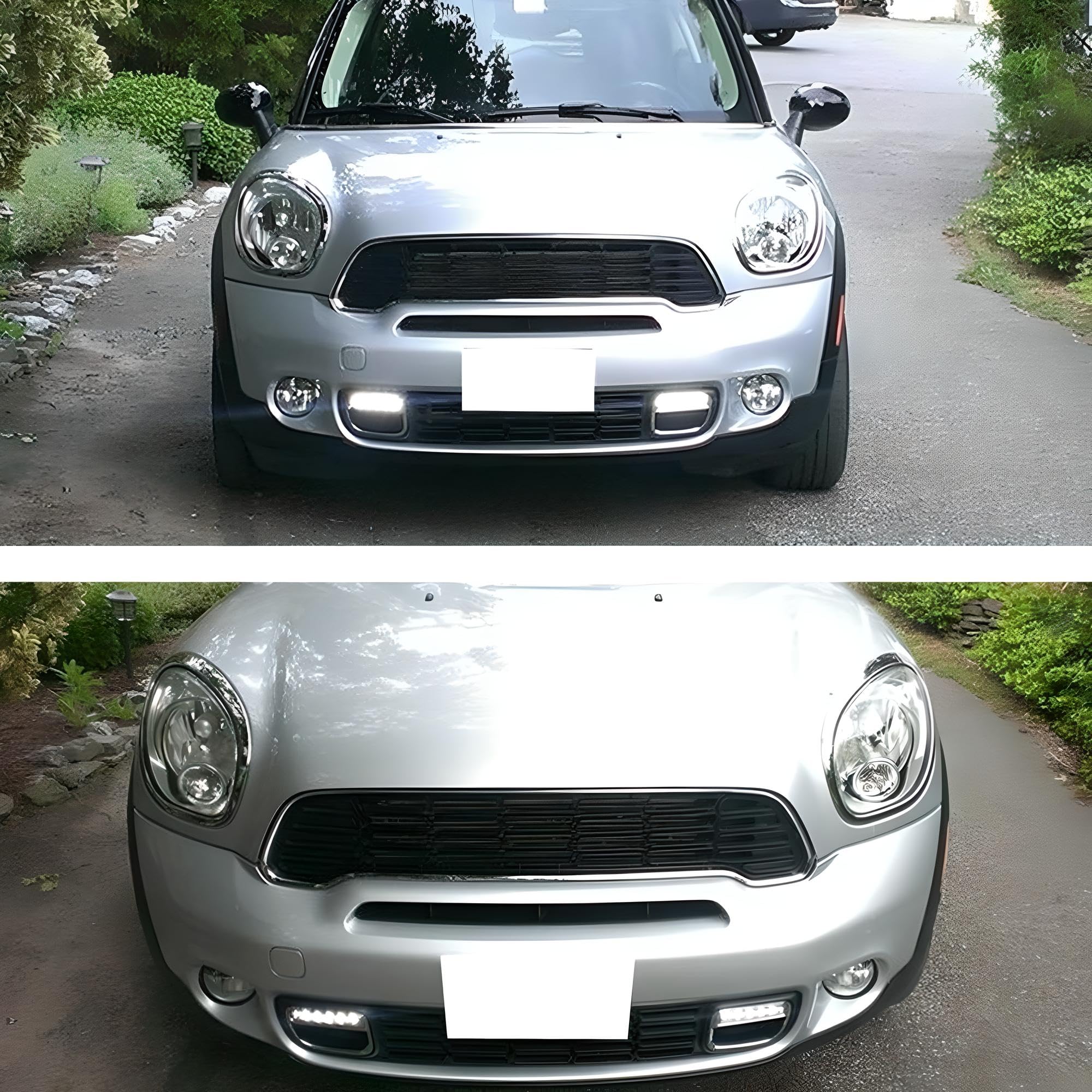 iJDMTOY Brake Duct Opening Switchback LED DRL Assembly - Compatible with 2010-2016 MINI Cooper R60 Countryman - Xenon White Daytime Running Lights with Amber Yellow Turn Signal - Perfect for Night Driving & Enhanced Vehicle Visibility