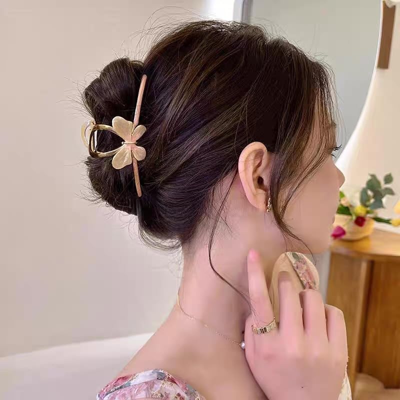 Truvic Large Butterfly Hair Claw Clip for Women & Girls - Enamel Multicolor Hair Clutch (1 Pack, Random Color) | Perfect for Updos, Ponytails & Everyday Hairstyles