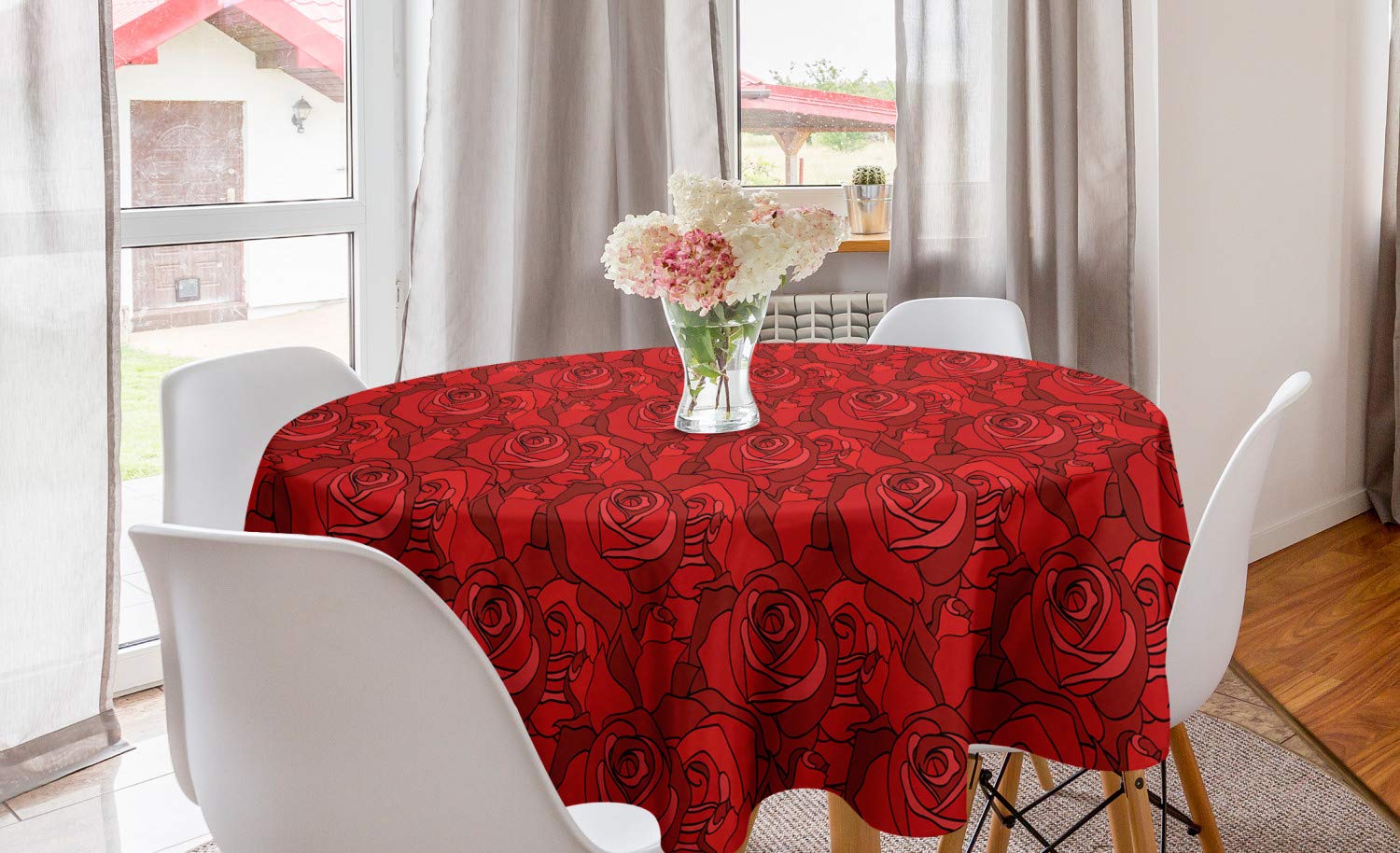 Ambesonne Round Tablecloth 60