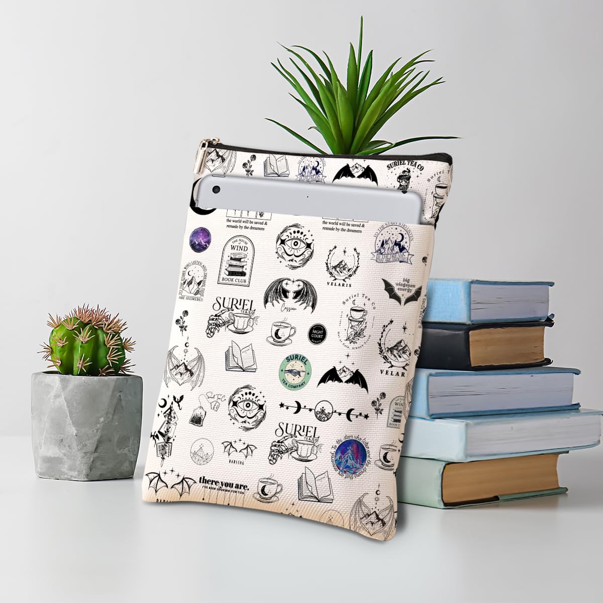 Fantasy Novel Inspired Book Sleeve Cover - Perfect Gift for Book Lovers, Librarians & Teachers - Ideal for Book Clubs, Birthdays, Graduation & Mother's Day - Protect Your Books in Style at Home, School or Travel