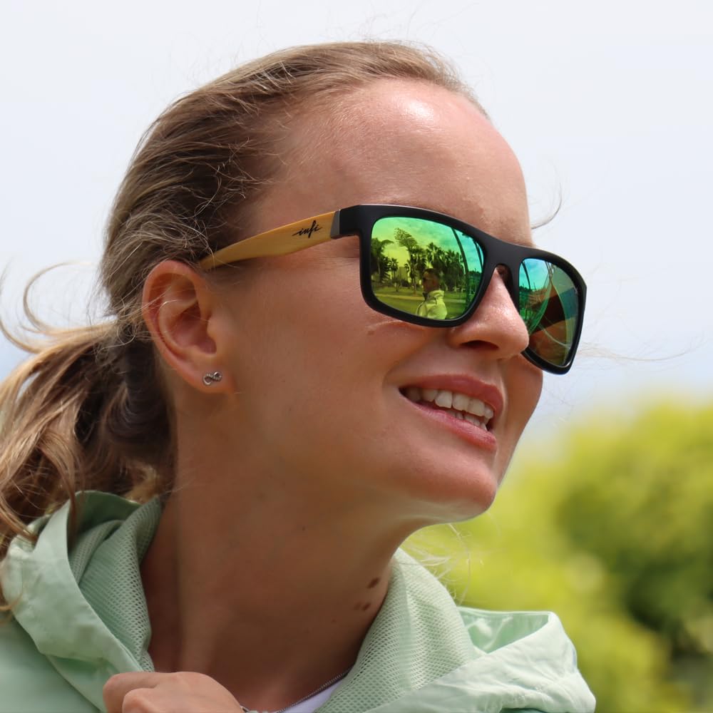 Polarized Sunglasses for Men - UV Protection Fishing & Driving Glasses with HD Nylon Lens, Matte Black Frame, Lightweight Design - Perfect for Outdoor Sports, Beach & Daily Wear