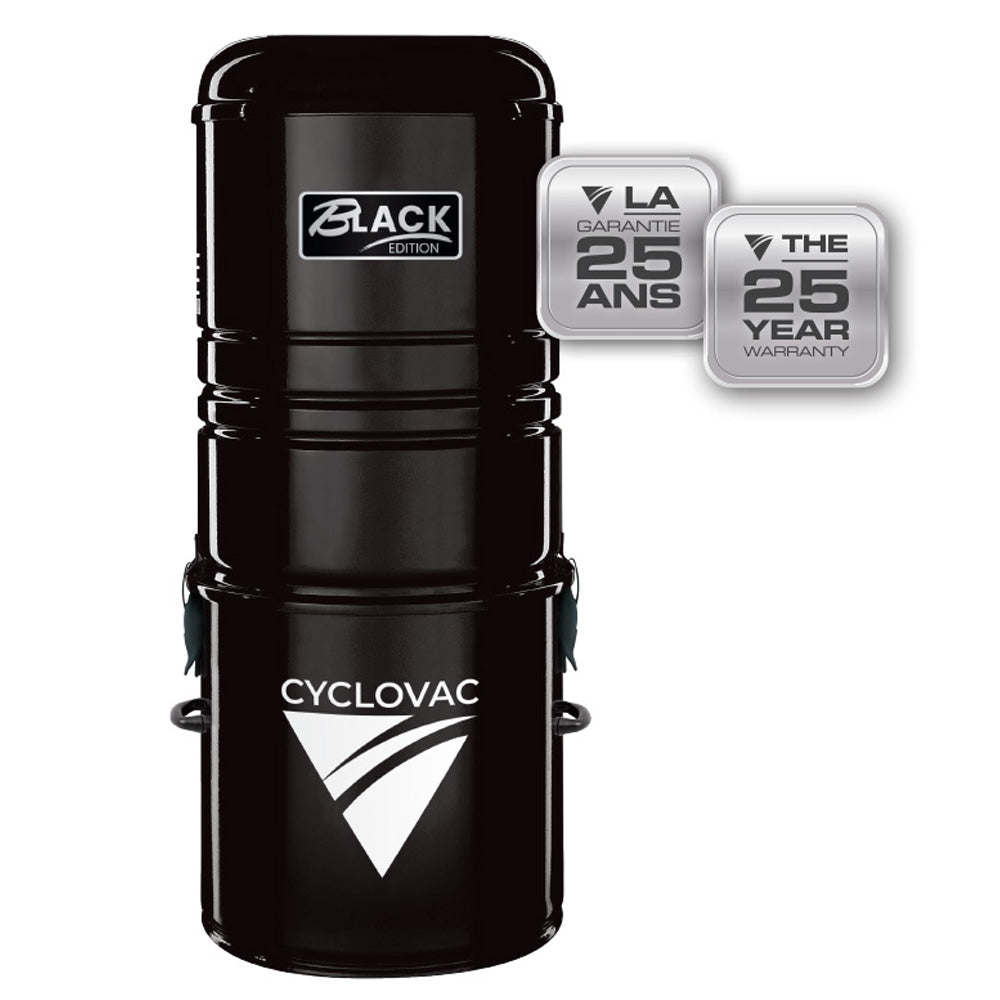 Cyclovac Black Edition 700 AW Powerful Central Vacuum System - High-Performance Canister for Whole Home Cleaning | Ideal for Large Houses, Carpets & Pet Hair Removal