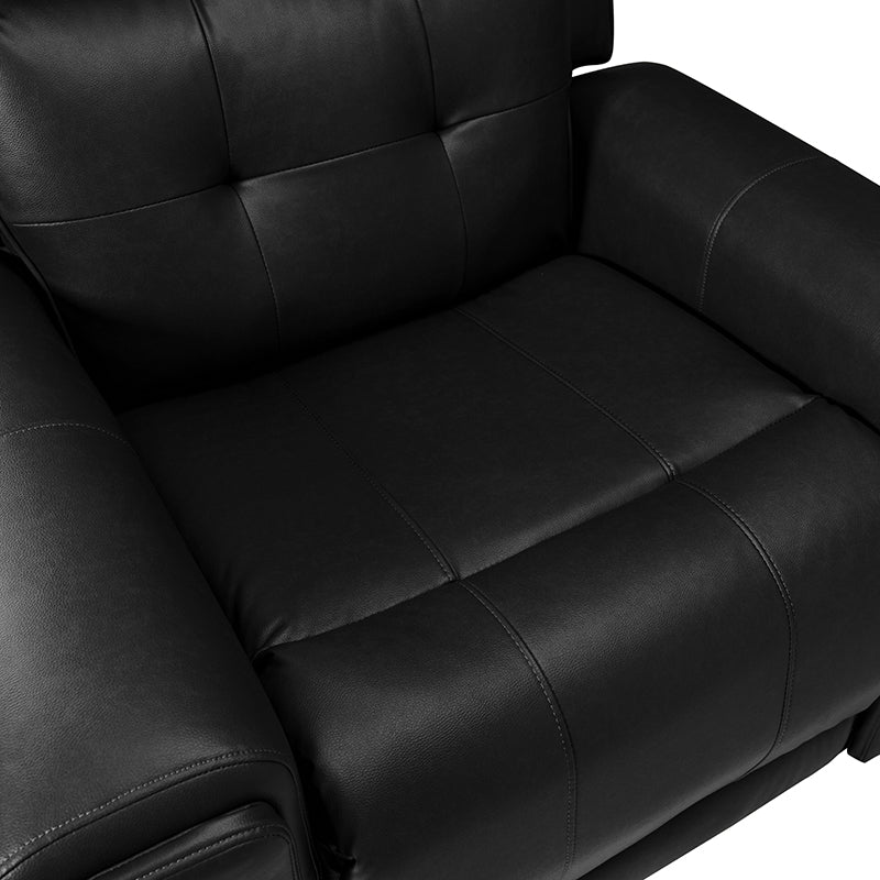 Horace Lift Support Deluxe Power Recliner Chair - Electric Massage Reclining Sofa with USB Charger & Cup Holders - Perfect for Living Room, Home Theater & Elderly Comfort