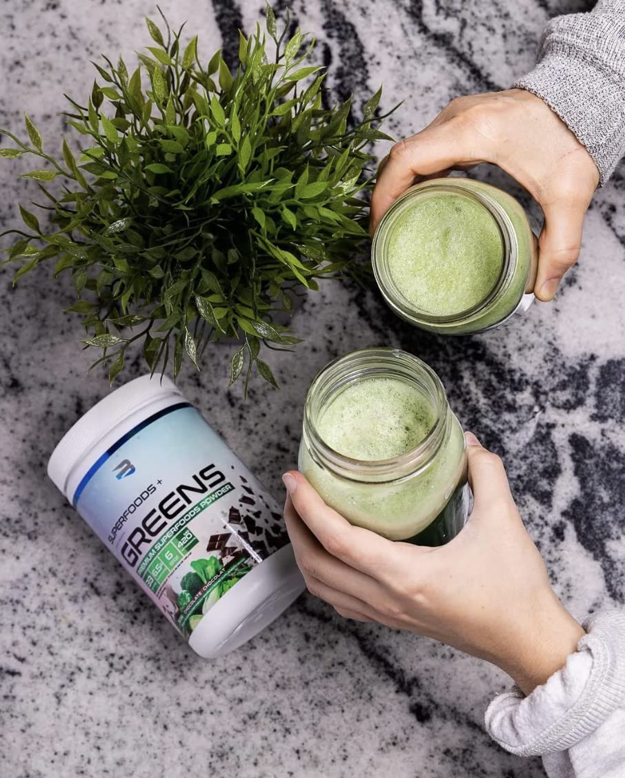 Organic Superfoods & Greens Powder - Strawberry Banana Flavor | Vegan, Gluten-Free, Nutrient-Rich Supplement for Smoothies, Shakes & Healthy Lifestyles