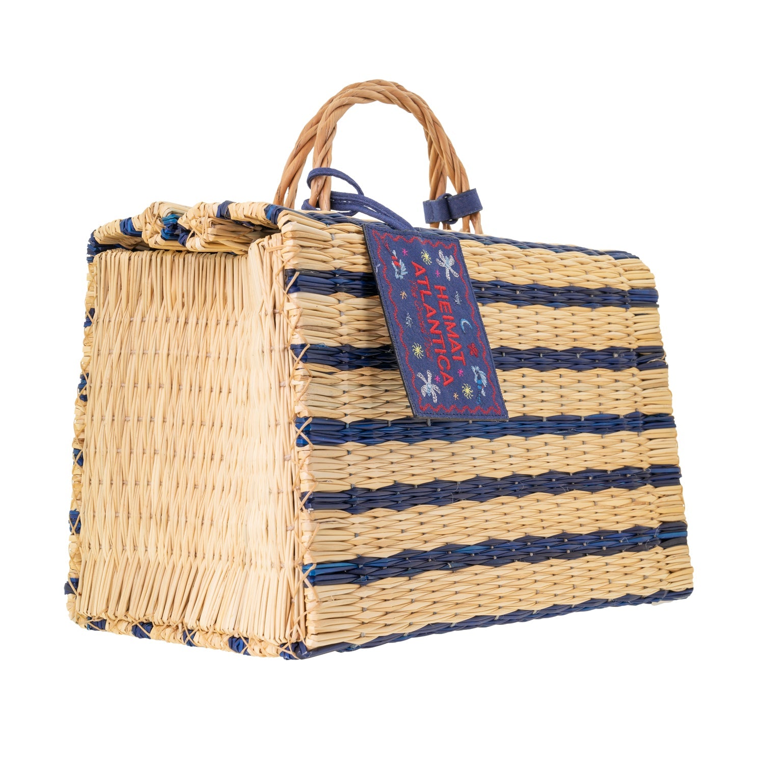 Premium Blue Beach Basket - The Grand Tour Collection - Perfect for Picnics, Outings & Beach Trips