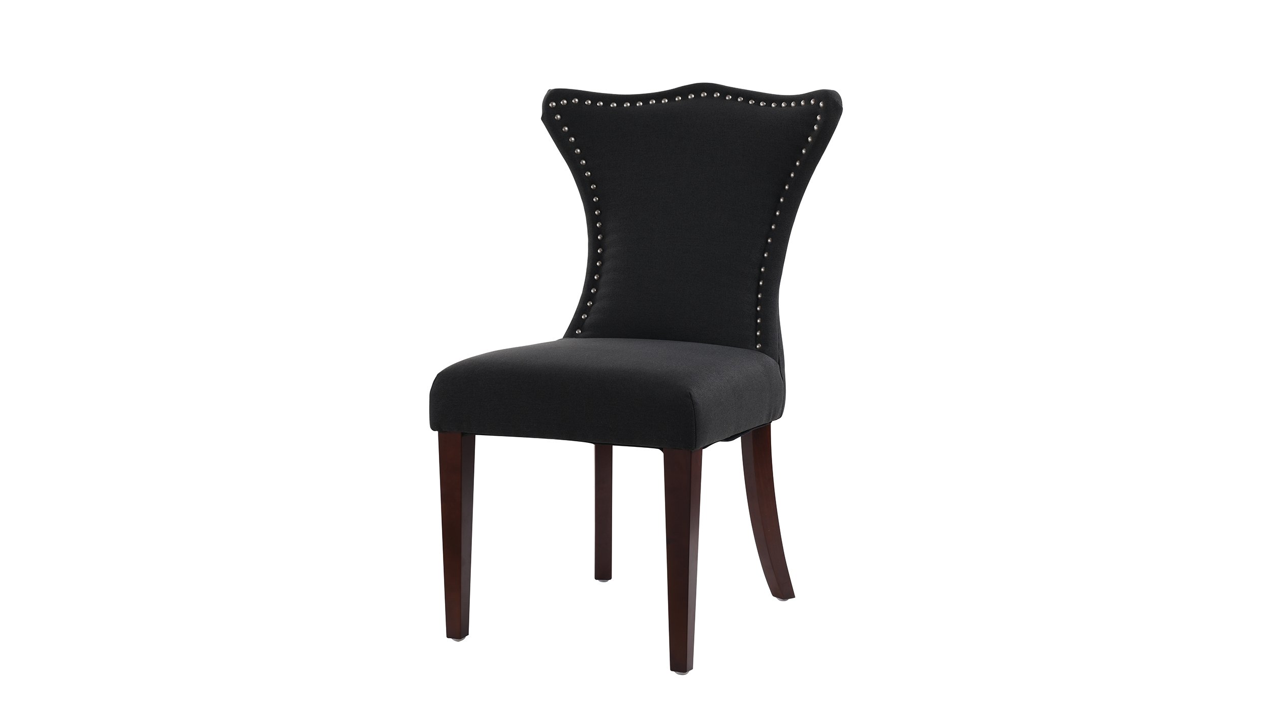 Jennifer Taylor Home Lorena Accent Chair - Modern Upholstered Armchair in Jet Black Fabric for Living Room, Bedroom & Office Decor