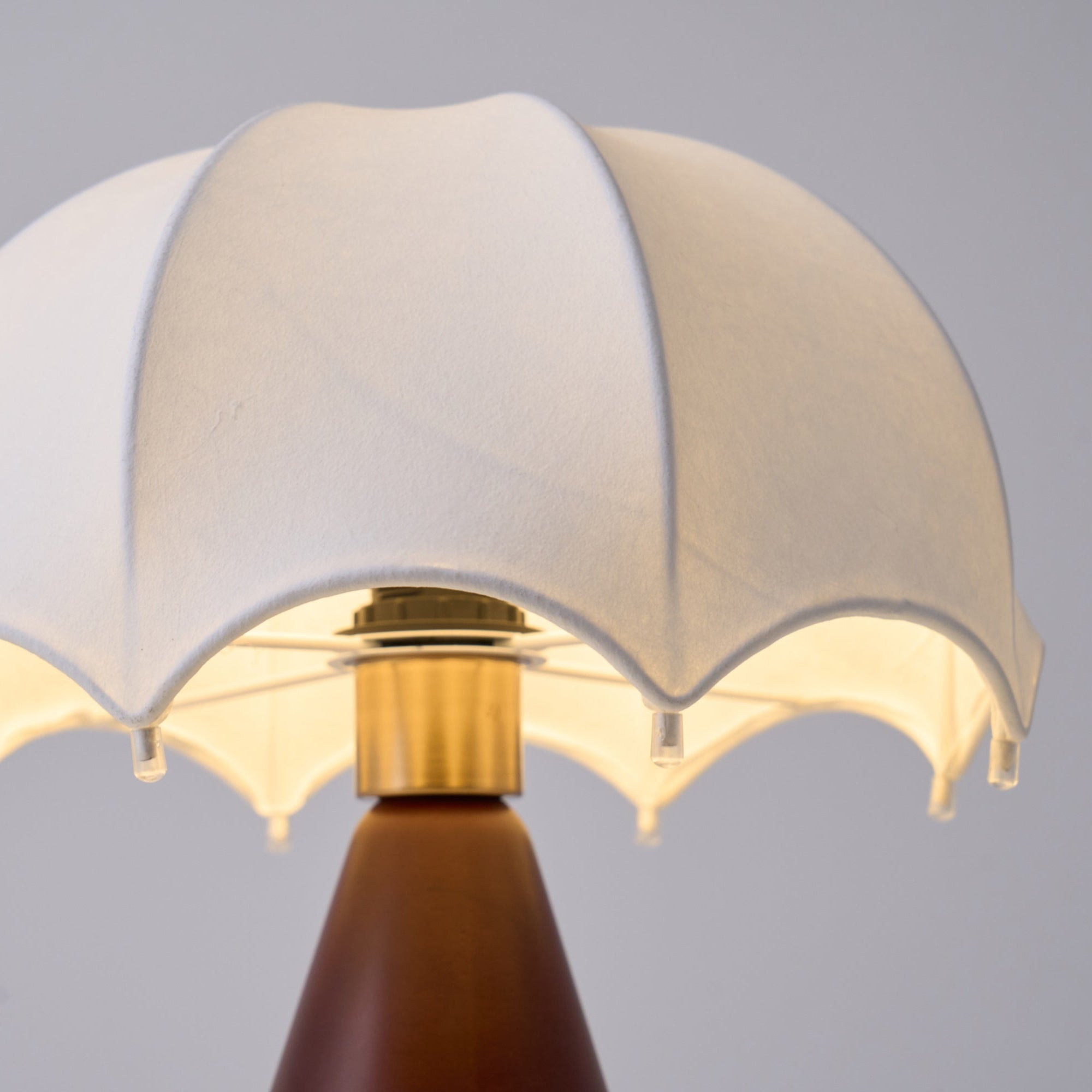 Elegant Silk Table Lamp with Umbrella Design - Perfect for Bedroom, Living Room & Office Decor