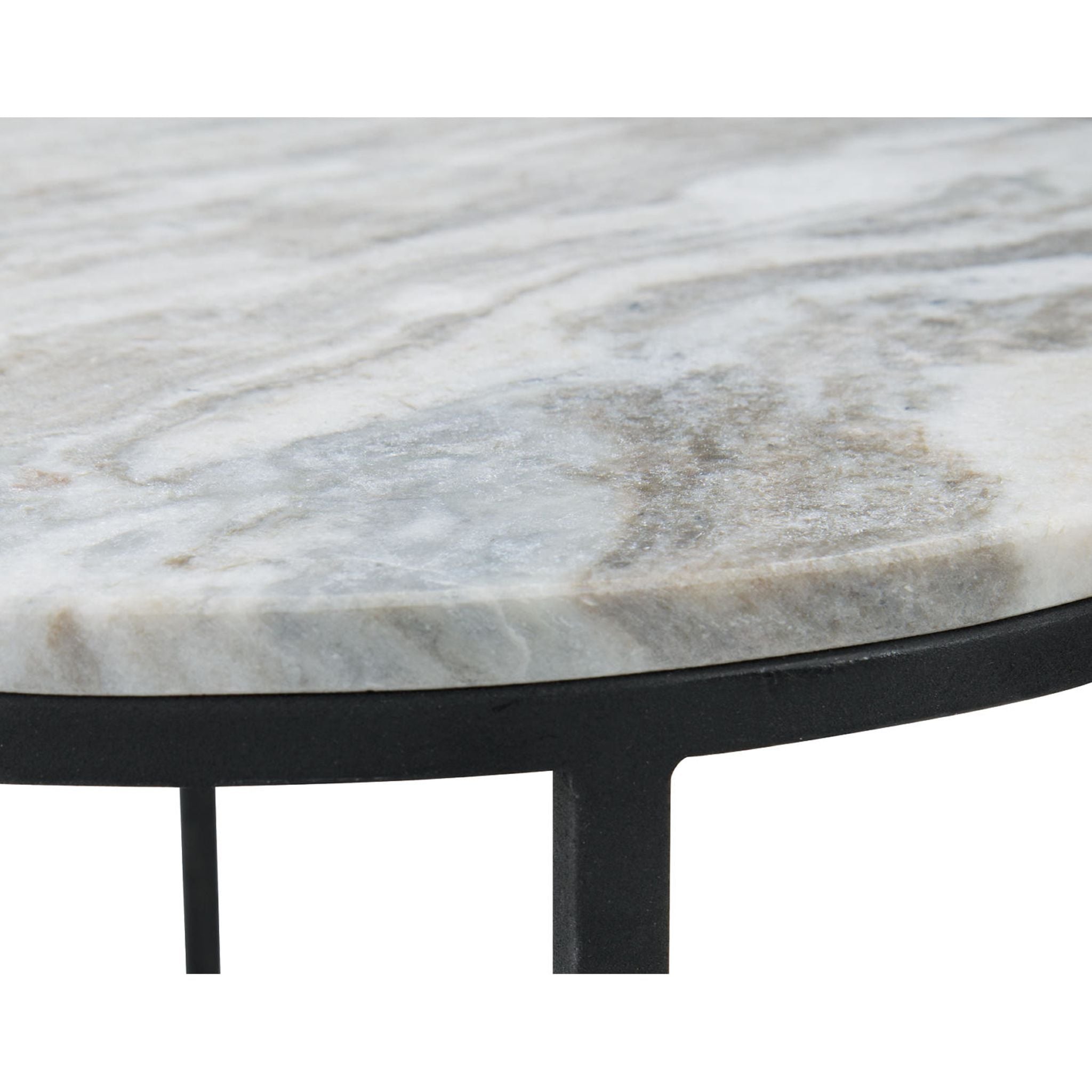 Beashaw Modern Accent Table - Gray & Black Finish | Small Side Table for Living Room, Bedroom, or Office Decor