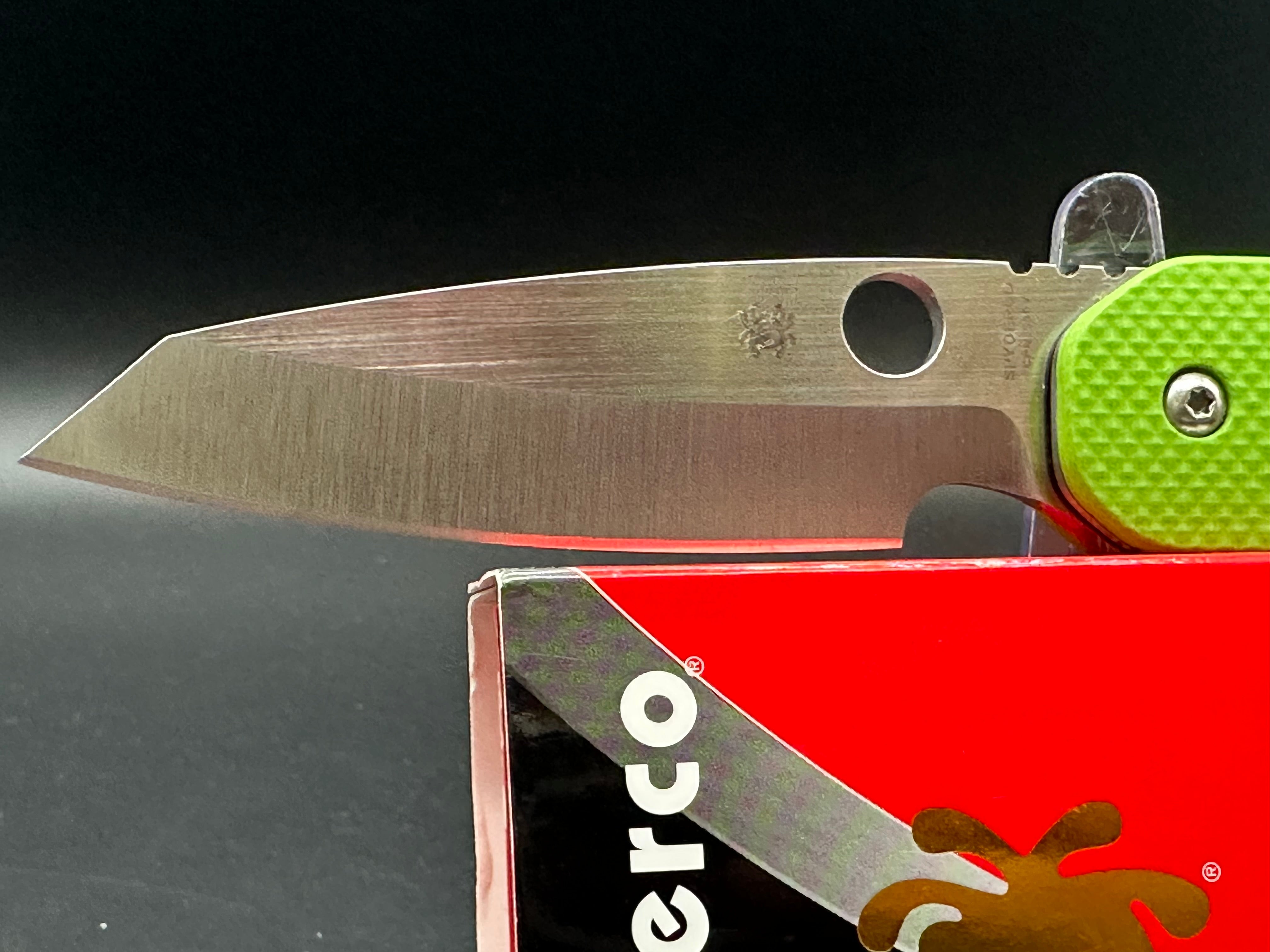 Spyderco Smock C240CFP Folding Knife with Green & Carbon Fiber Scales - EDC Pocket Knife for Outdoor, Camping, and Everyday Carry