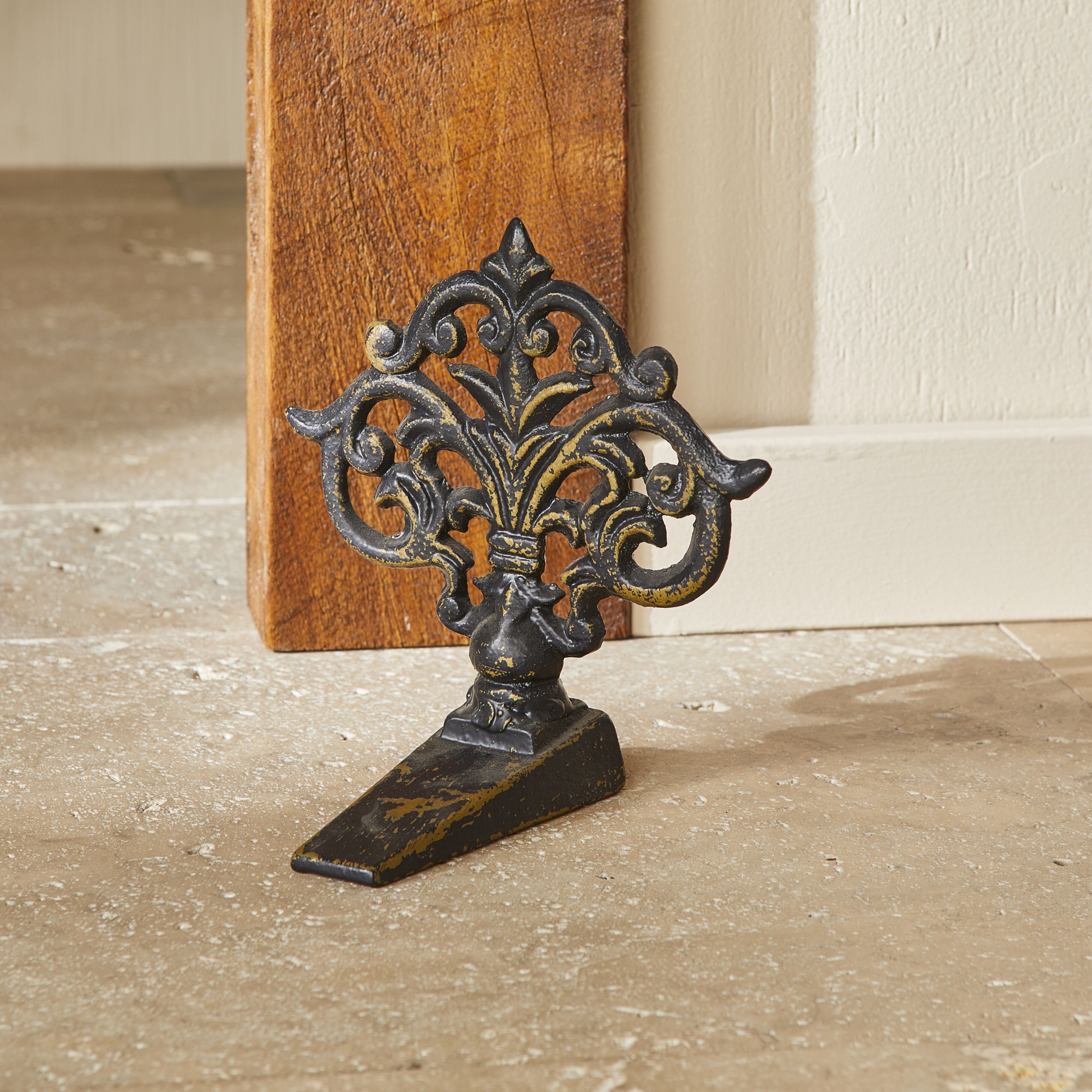 Art Nouveau Style Decorative Door Stopper - 7x6.5x5cm Heavy Duty Door Wedge for Home, Office & Garden Use