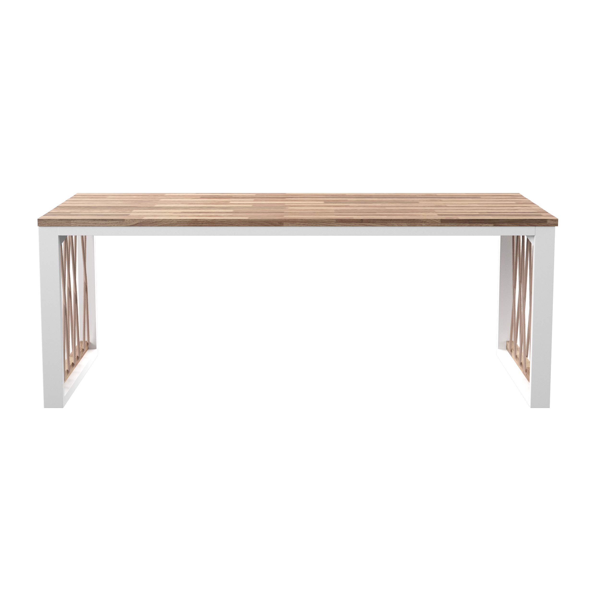 SEI Furniture Wallmond Coffee Table - Natural & White Finish - Modern Living Room Center Table for Home Decor & Small Space