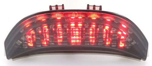 Smoke Lens Sequential LED Tail Lights for Honda CBR-600RR (2003-2006) & CBR-1000RR (2004-2007) - High Visibility Brake Lights for Night Riding & Enhanced Motorcycle Safety