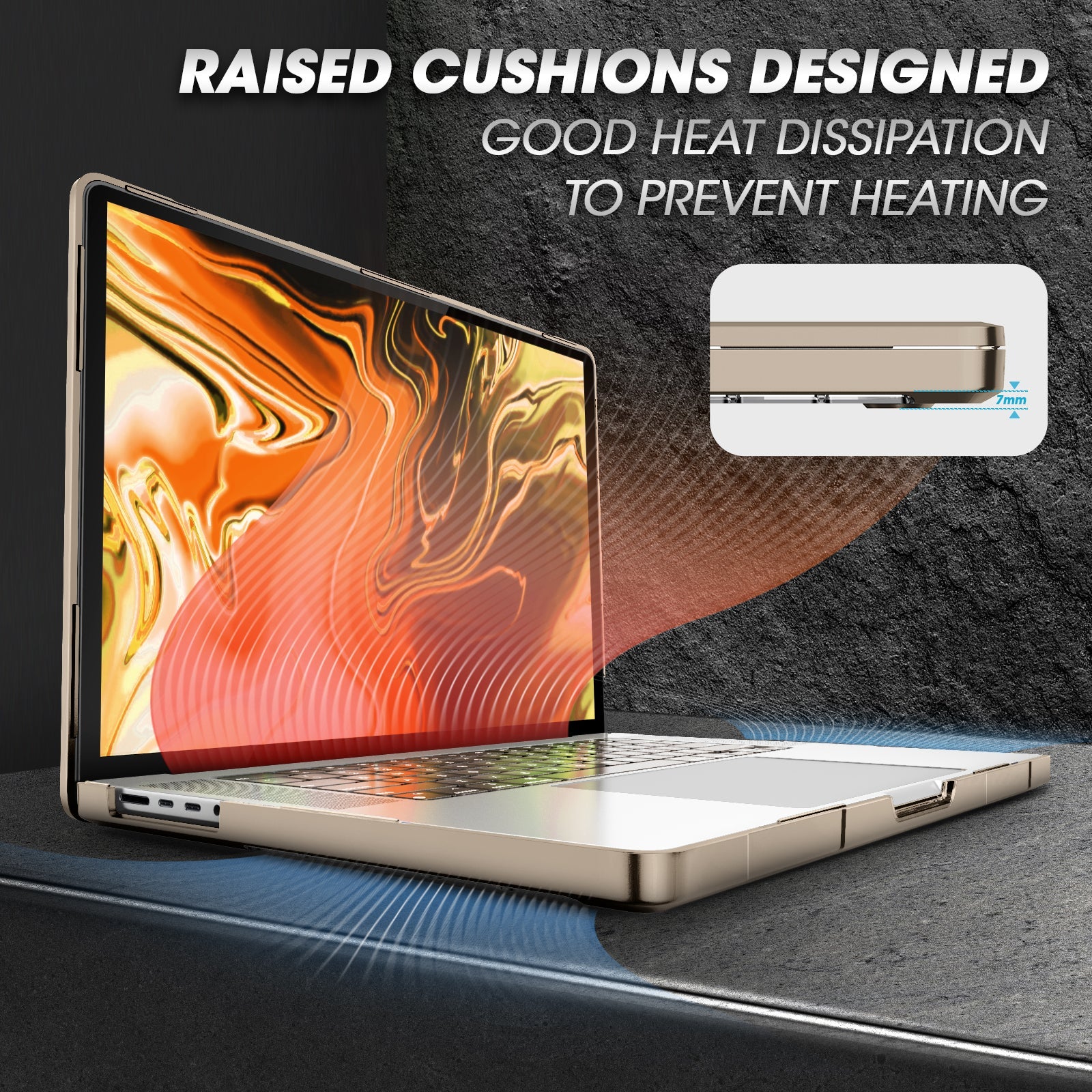 Apple MacBook Pro 16-inch M1/M2 Pro/Max Laptop Case (2021-2023 Model) - SUPCASE Unicorn Beetle Pro Series Rugged Protective Cover in Tan - Perfect for Business, Travel & Outdoor Use
