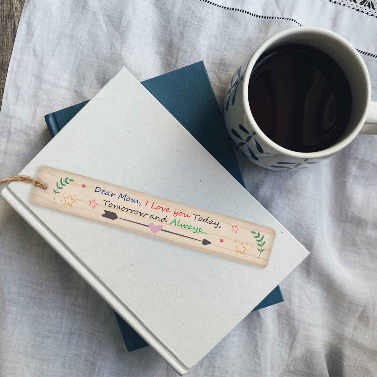 Personalized Wooden Bookmark for Mom - 