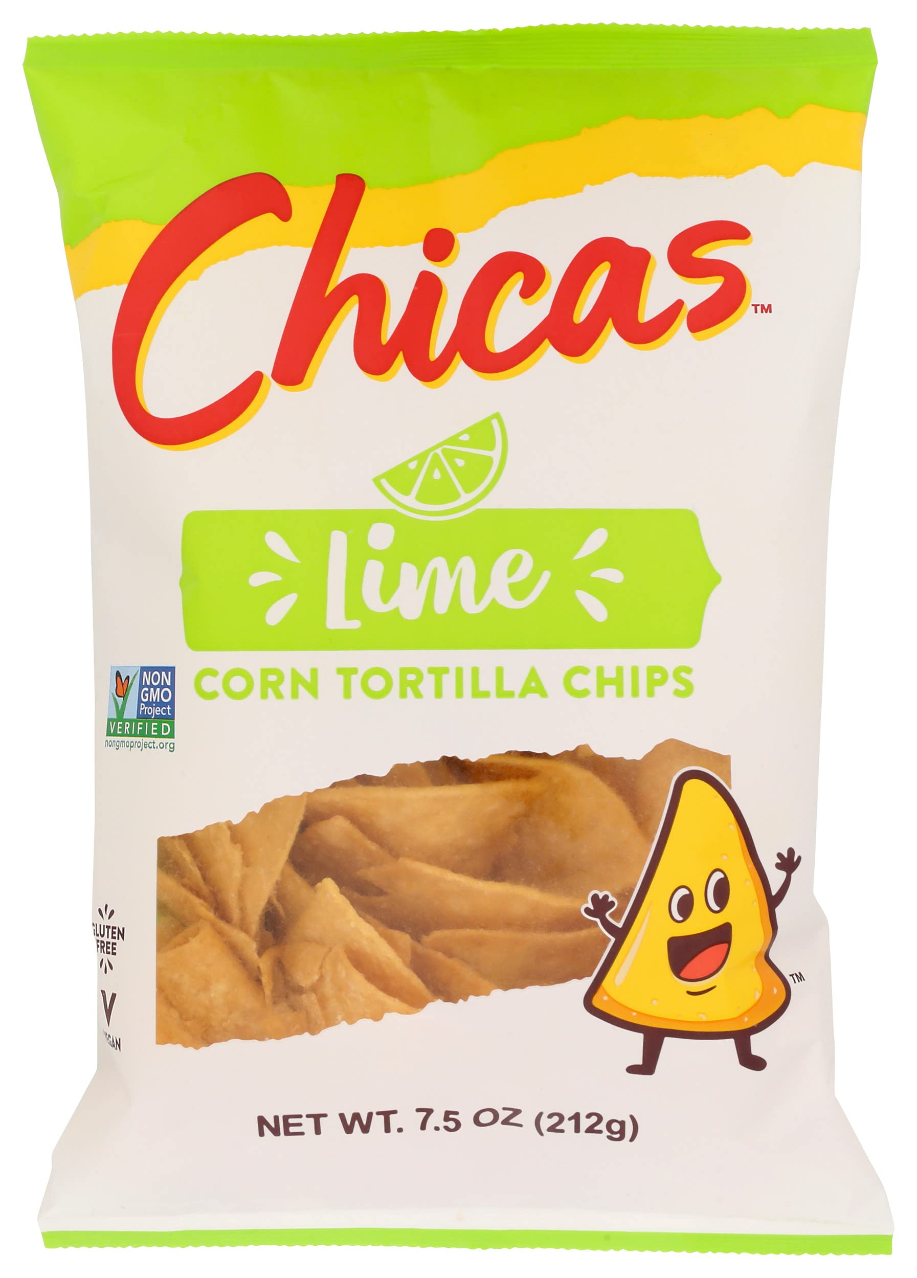 Organic White Corn Tortilla Chips with Soy Sauce & Lime Flavor | Vegan, Gluten Free, Non-GMO Snack | 7.5 Oz (Pack of 16) | Perfect for Parties, Movie Nights & Healthy Snacking