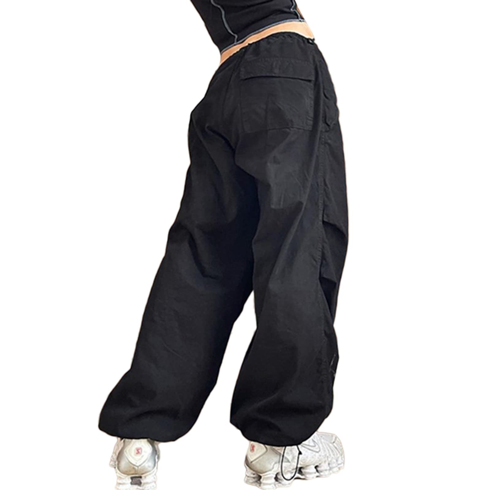 Y2K Baggy Cargo Pants for Women - Hip Hop Punk Joggers, Casual Sweatpants with Wide Leg & Loose Fit | Streetwear Fashion for Concerts, Raves & Everyday Wear