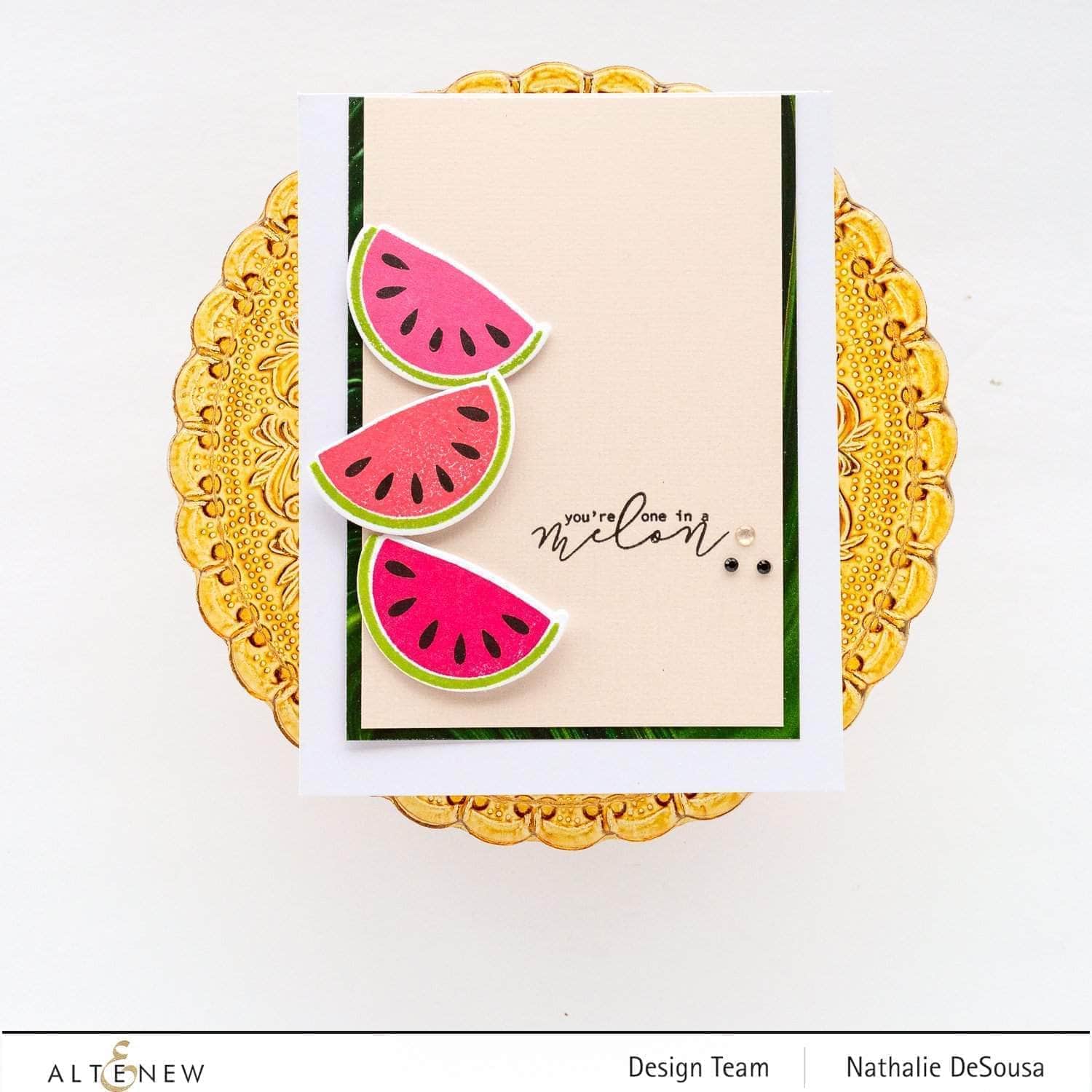 Mini Delight Watermelon Stamp & Die Set for Scrapbooking, Card Making, DIY Crafts - Perfect for Summer Invitations & Party Decorations