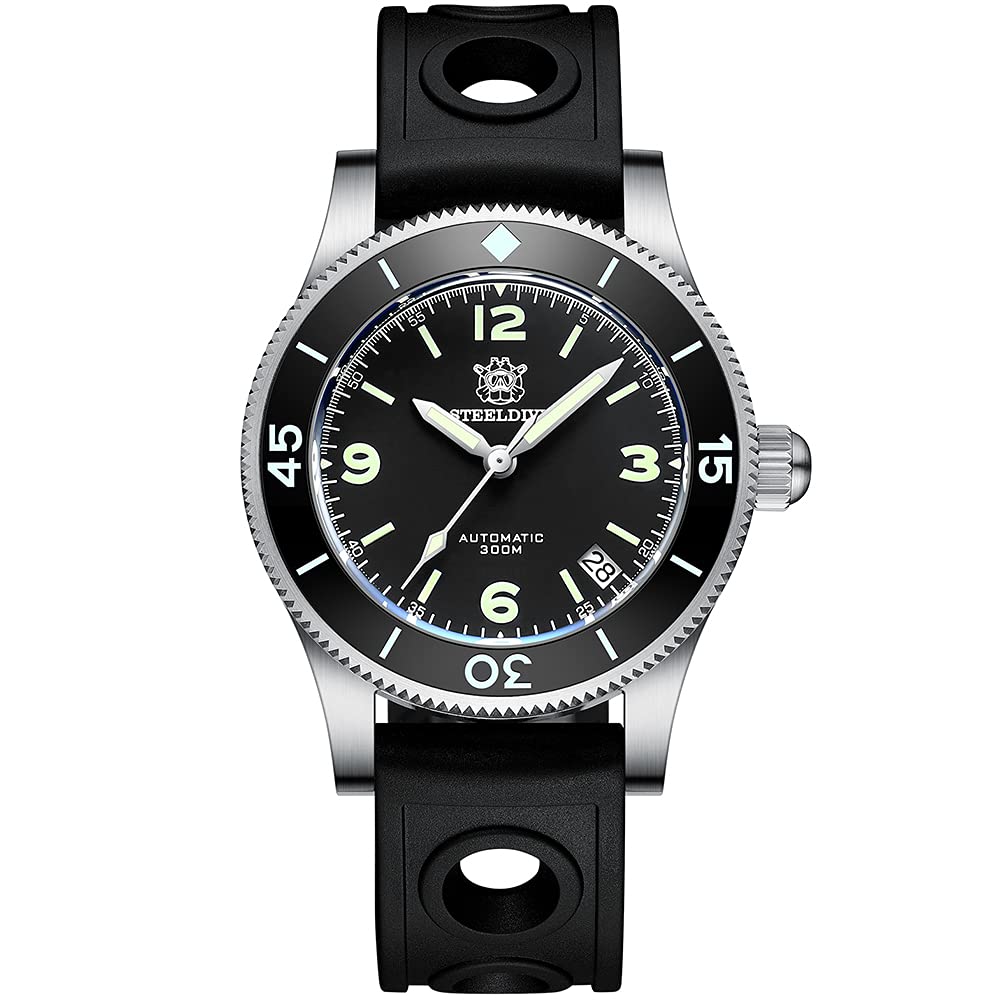 STEELDIVE Men's Automatic Diver Watch SD1952 - 300m Waterproof, BGW-9 Luminous, Ceramic Bezel & Sapphire Crystal - Self-Winding Mechanical Wristwatch for Scuba Diving, Swimming & Outdoor Adventures