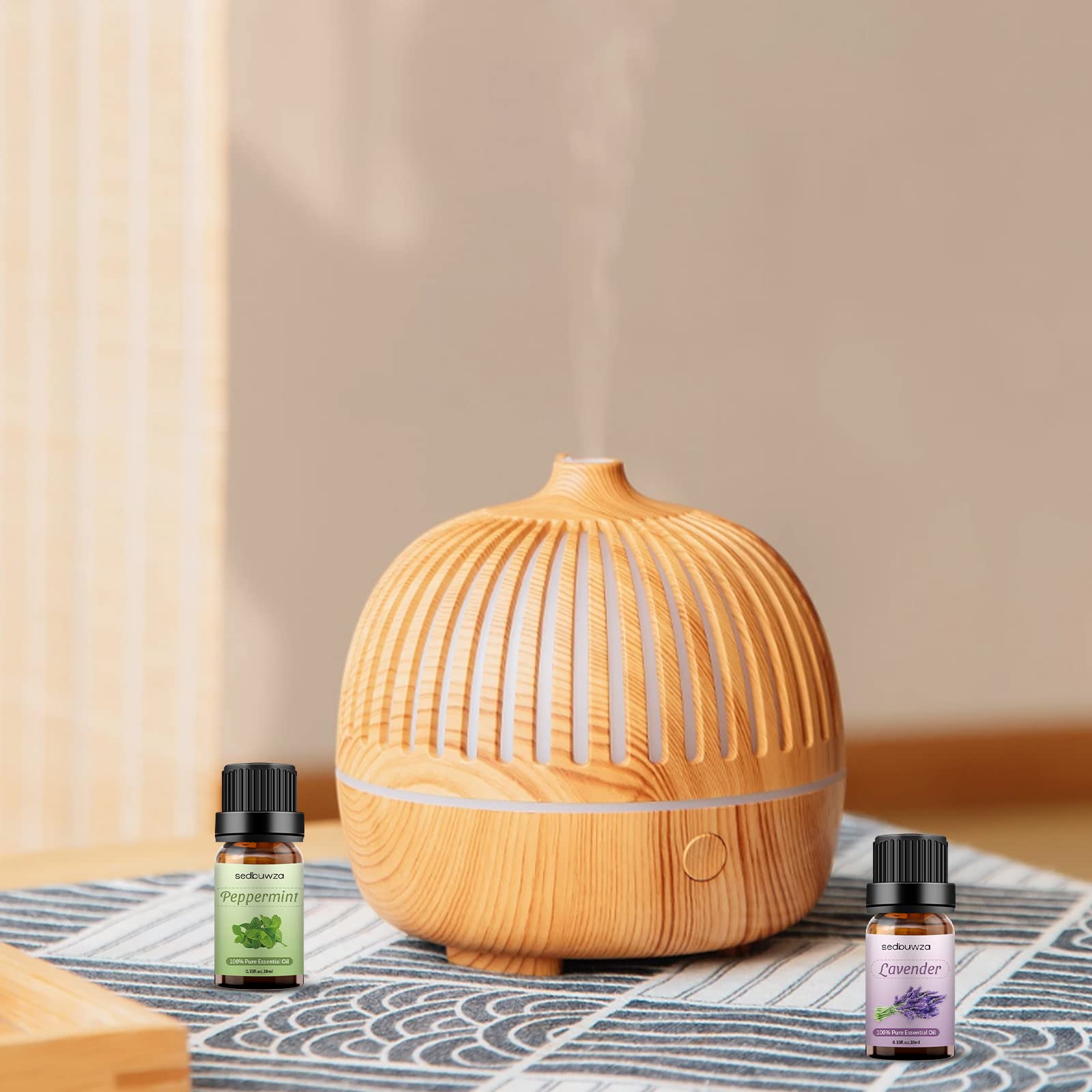 Premium Lavender & Peppermint Essential Oil Set - 100% Pure Aromatherapy Oils for Diffusers, Massage, Candle Making, Soap (2x10ml) - Relaxation & Stress Relief at Home, Spa & Office