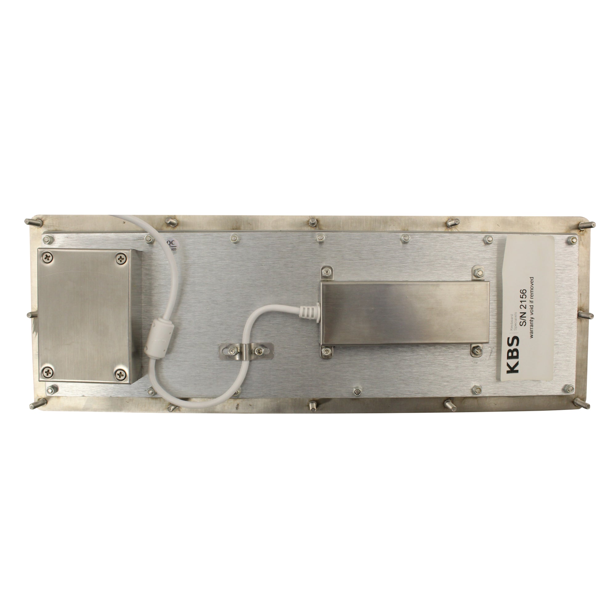 KBS PC N I USBUK CAW Stainless Steel Panel Mount Keyboard with Trackball - Industrial Control, Harsh Environment, and Automation Use