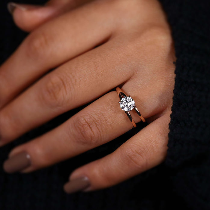Elegant Round Cubic Zirconia Wedding Ring for Women - Perfect for Engagement, Anniversary & Bridal Jewelry Gifts