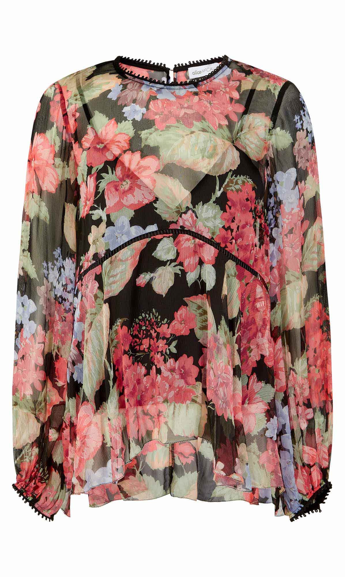 Elegant Evening Floral Blouse for Women - Perfect for Date Nights & Special Occasions
