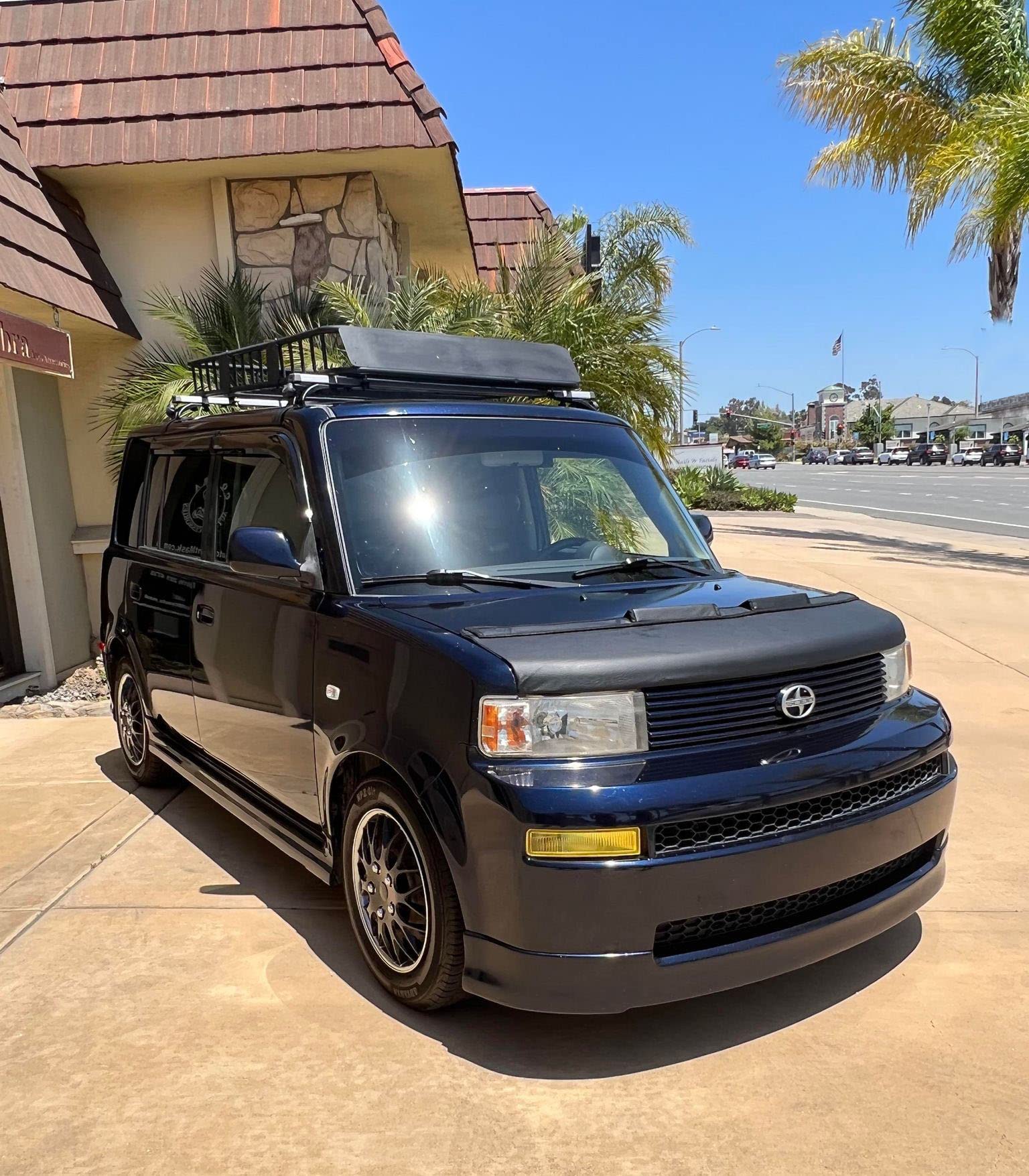 Scion XB 2004-2007 Car Hood Bra Mask Cover - Black Vinyl Protective Bonnet Protector for Scion XB 2004 2005 2006 2007 Models - Perfect for Road Trips, Car Shows & Daily Protection
