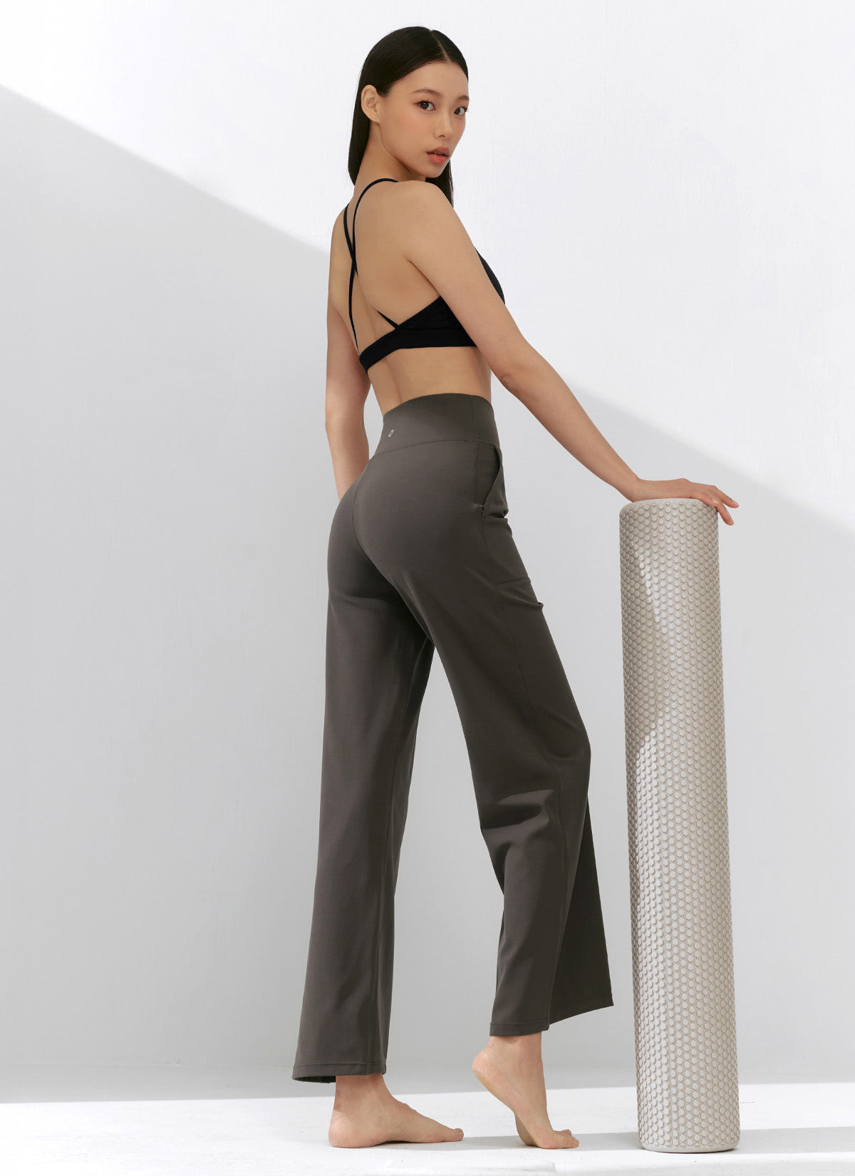 Black Label Power Rise Pocket Wide Leggings - High Waist Yoga Pants with Side Pockets for Women - Perfect for Workouts, Running, and Casual Wear