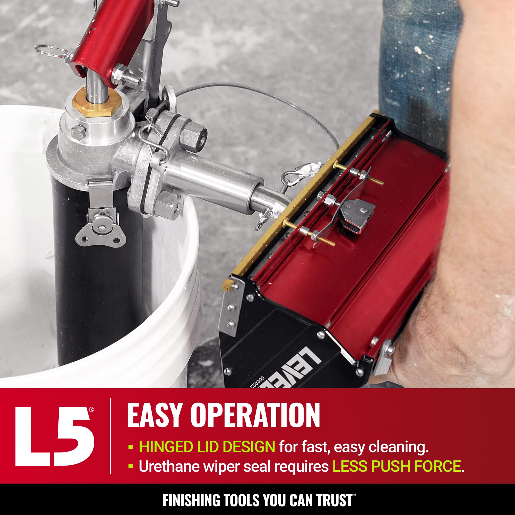 12-Inch Flat Box Drywall Finishing Tool - Pro-Grade LEVEL5 for Sheetrock, Gyprock & Wallboard | Quick Clean Design | Perfect for DIY Home Renovation & Professional Drywall Projects