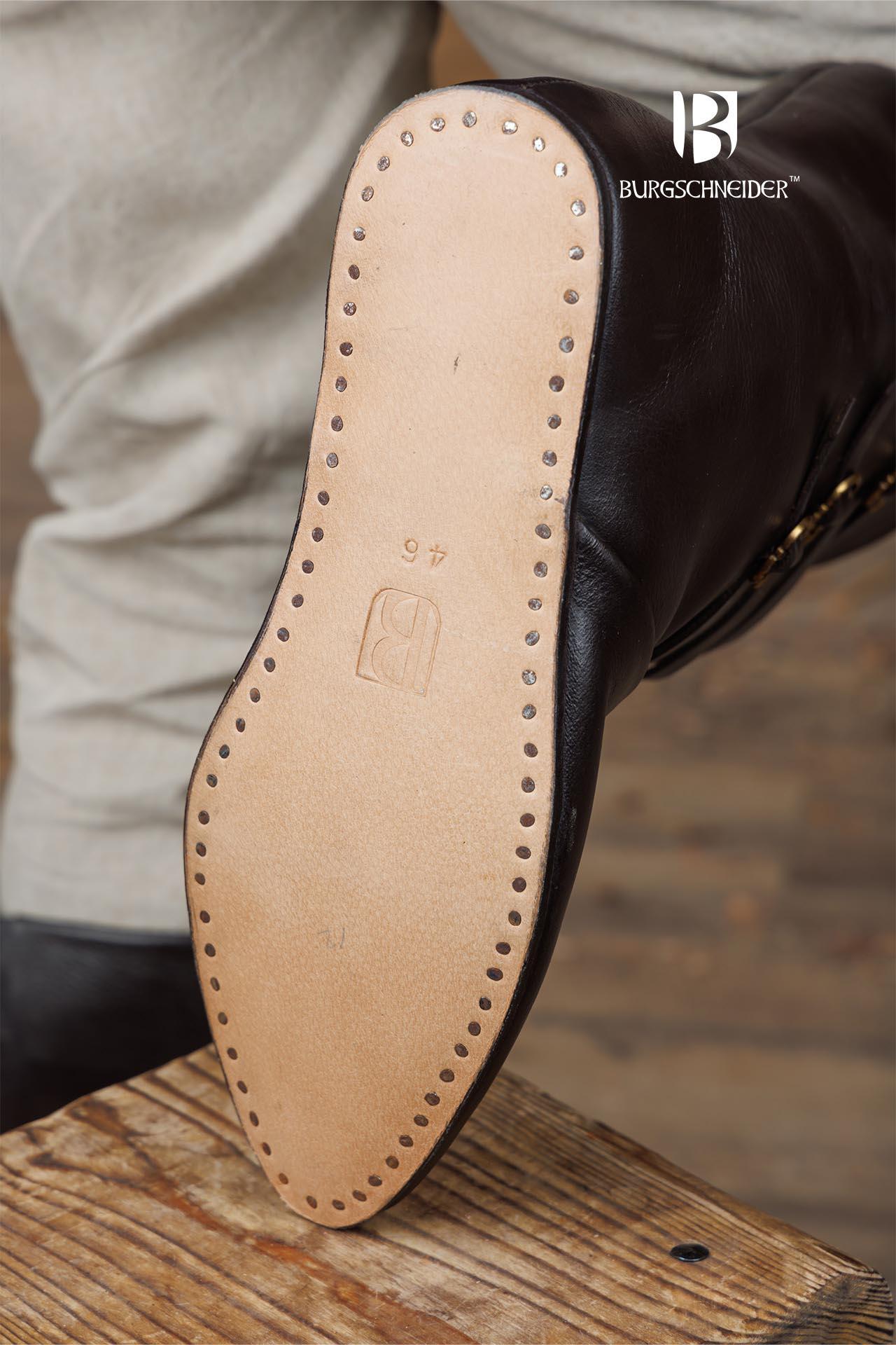 Authentic Medieval Boots for Men - Ernest Light Brown Leather Riding Boots - Perfect for Renaissance Fairs, LARP, Cosplay & Historical Reenactments