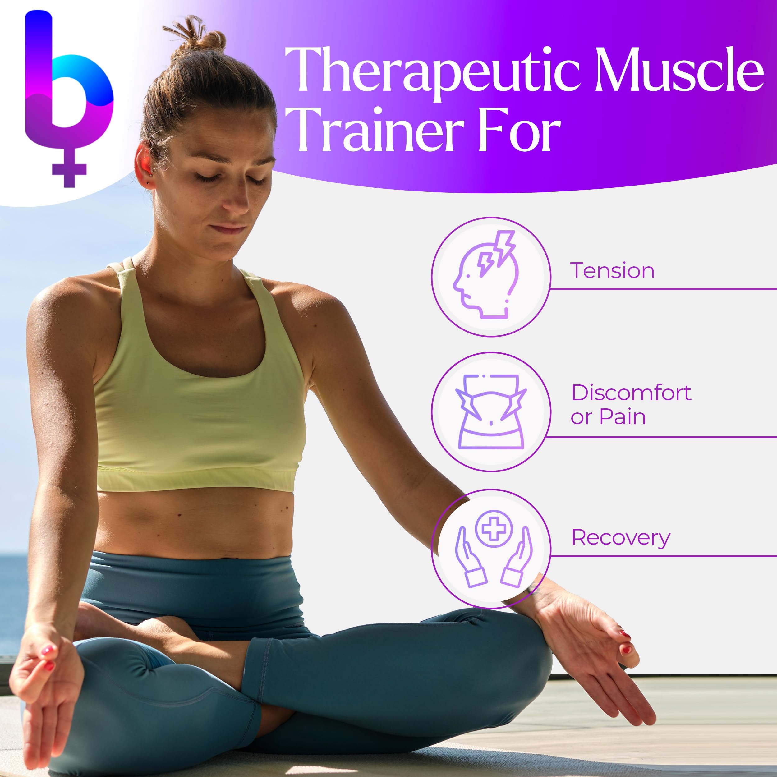 Premium Silicone Pelvic Dilator Kit for Women - Pelvic Floor Muscle Trainer & Stretching Equipment with BioCote Protection - Includes Storage Bag (3-Piece Set) - Ideal for Postpartum Recovery, Pelvic Therapy & Vaginal Health