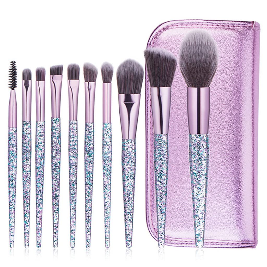 10-Piece Professional Makeup Brush Set - Foundation, Eyebrow, Face & Eyeshadow Brushes | Premium Cosmetic Beauty Tools Kit for Flawless Makeup Application (Color A) | Perfect for Daily Use, Travel & Professional Makeup Artists