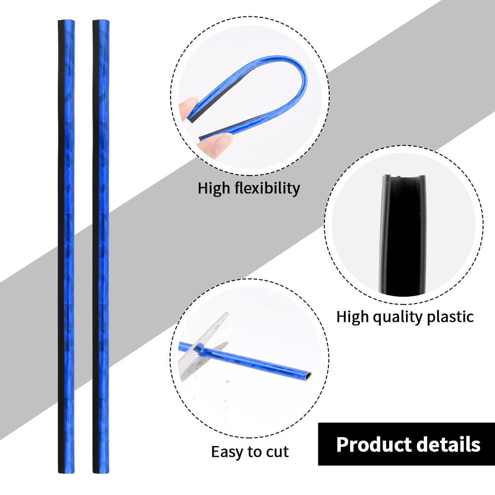 20 PCS Universal Car Vent Trim Strips - Waterproof Bendable Air Vent Outlet Decorations for Car Interior Accessories (Blue) | Perfect for Car Customization & AC Vent Styling