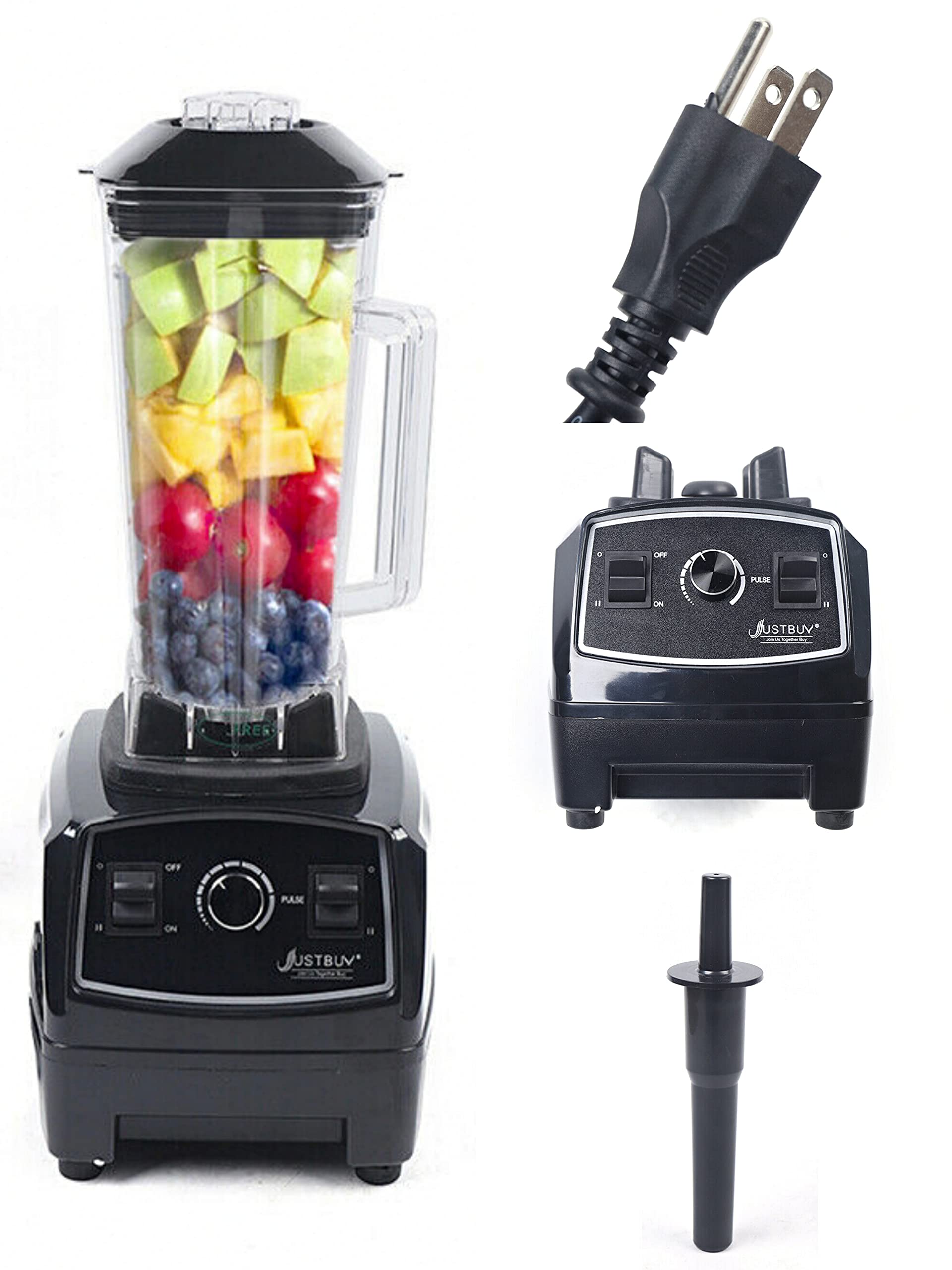 2200W Commercial Blender for Smoothies, Frozen Fruits & Ice Crushing - 2L Heavy Duty Countertop Blender for Shakes, Juices & Grain Processing | Perfect for Smoothie Bars, Restaurants & Home Kitchens