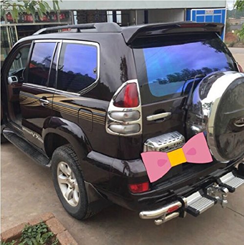 2PCS ABS Chrome Rear Tail Light Frame Cover Trim Emblem for Toyota Prado FJ120 2003-2009 - Durable Replacement & Easy Installation for Off-Road Adventures