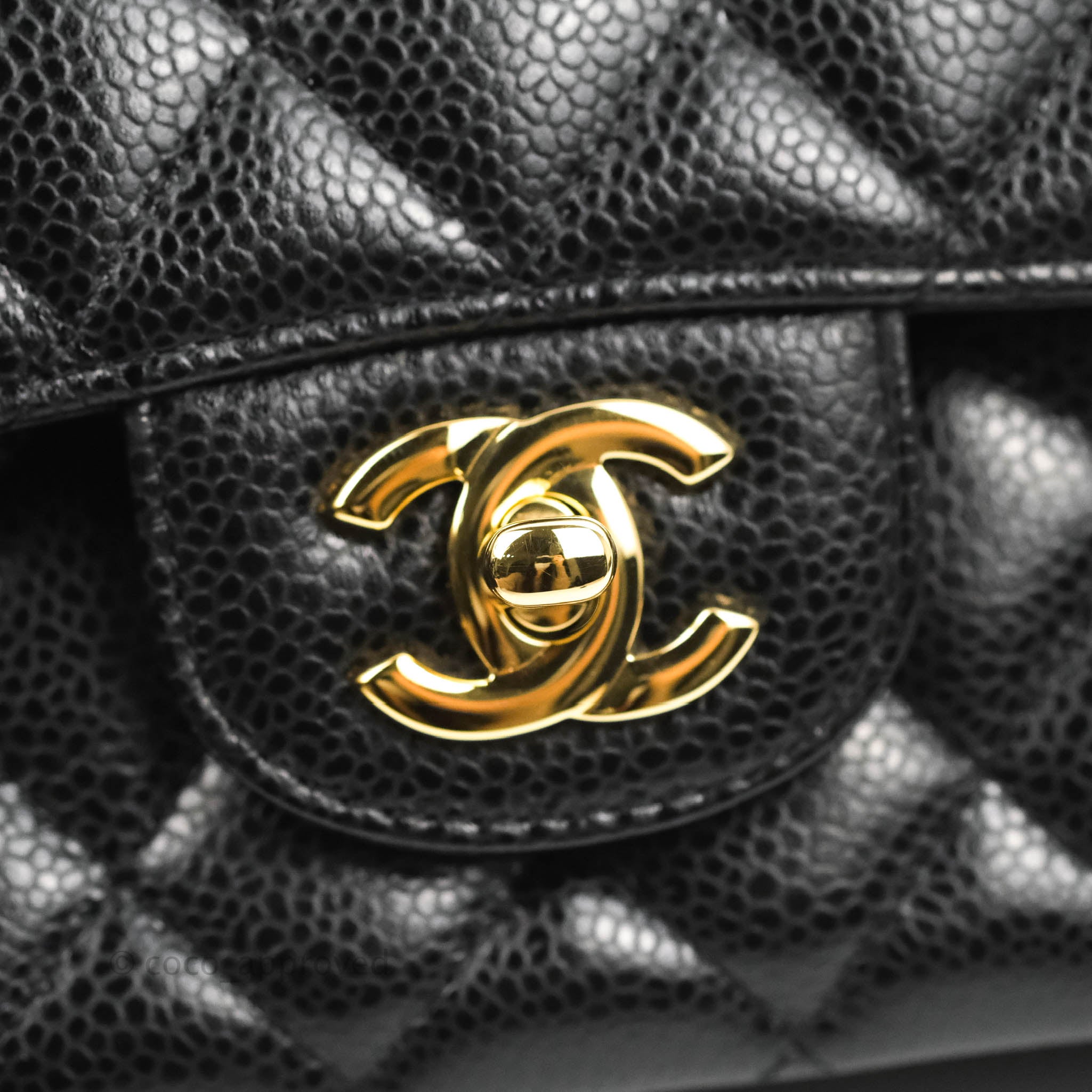 Chanel Classic Medium Double Flap Bag in Black Caviar Leather with Gold Hardware - Luxury Designer Handbag for Women, Perfect for Work, Evening Events & Special Occasions