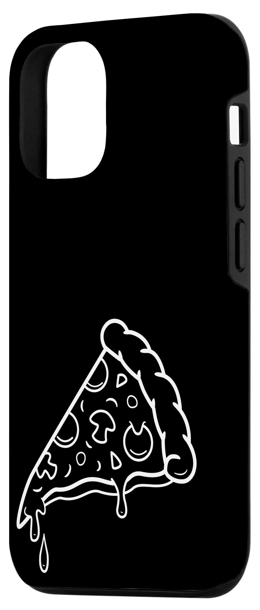 iPhone 12/12 Pro Case - Minimalist Pizza Line Art Design | Perfect Gift for Food Lovers | Durable Protective Phone Cover for Everyday Use & Travel