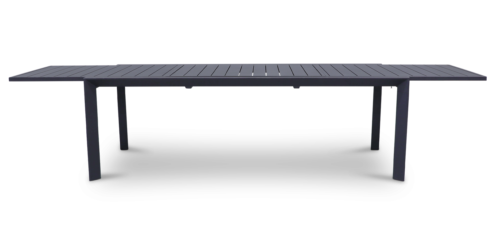 Gunmetal Morocco Outdoor Extension Dining Table with Rope Chairs - Perfect for Patio, Garden, and Backyard Entertaining