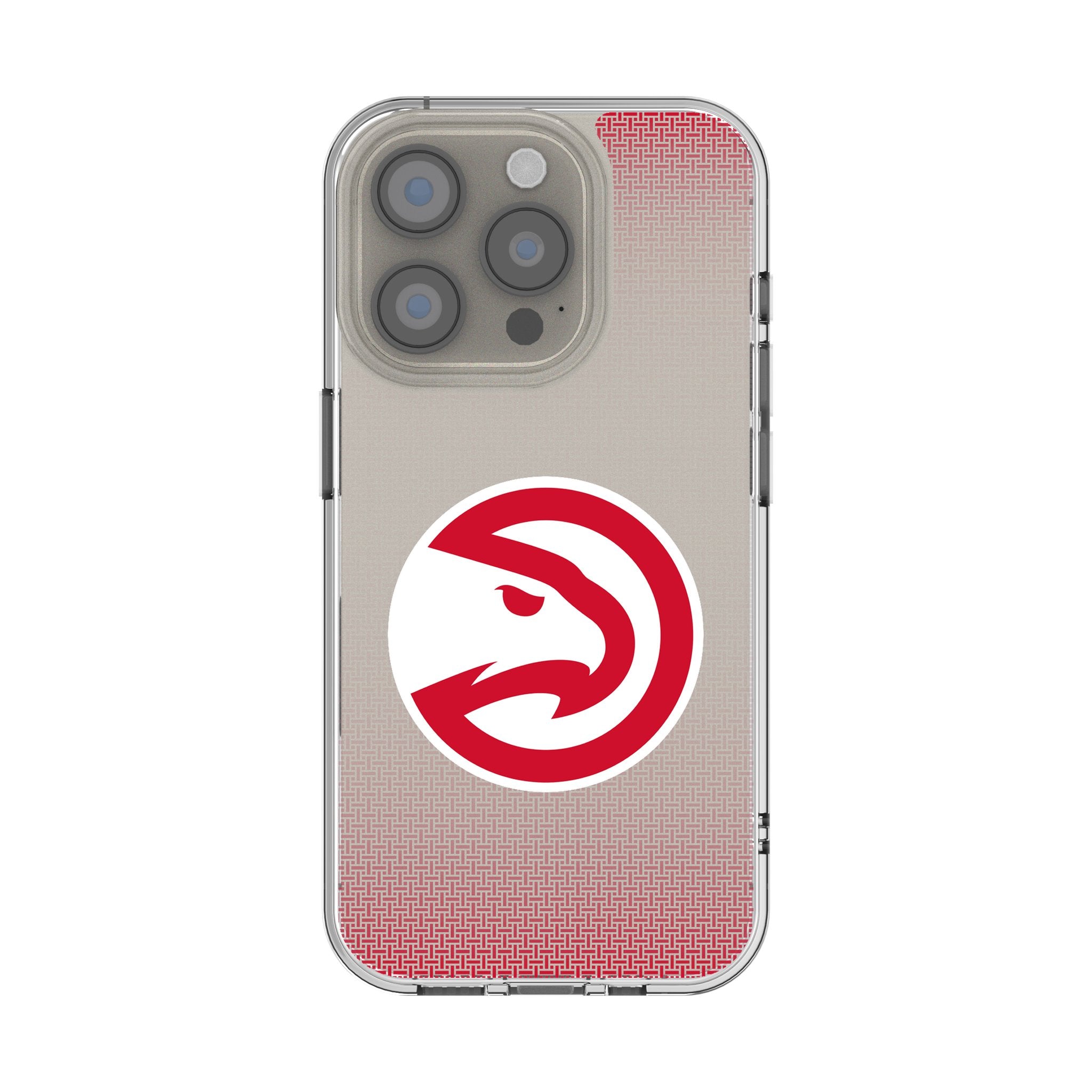 Atlanta Hawks Clear Linen Phone Case for Apple iPhone 14 13 12 11 Pro Max XR - Slim Protective Cover with Team Logo - Perfect for Basketball Fans & Game Day Accessories