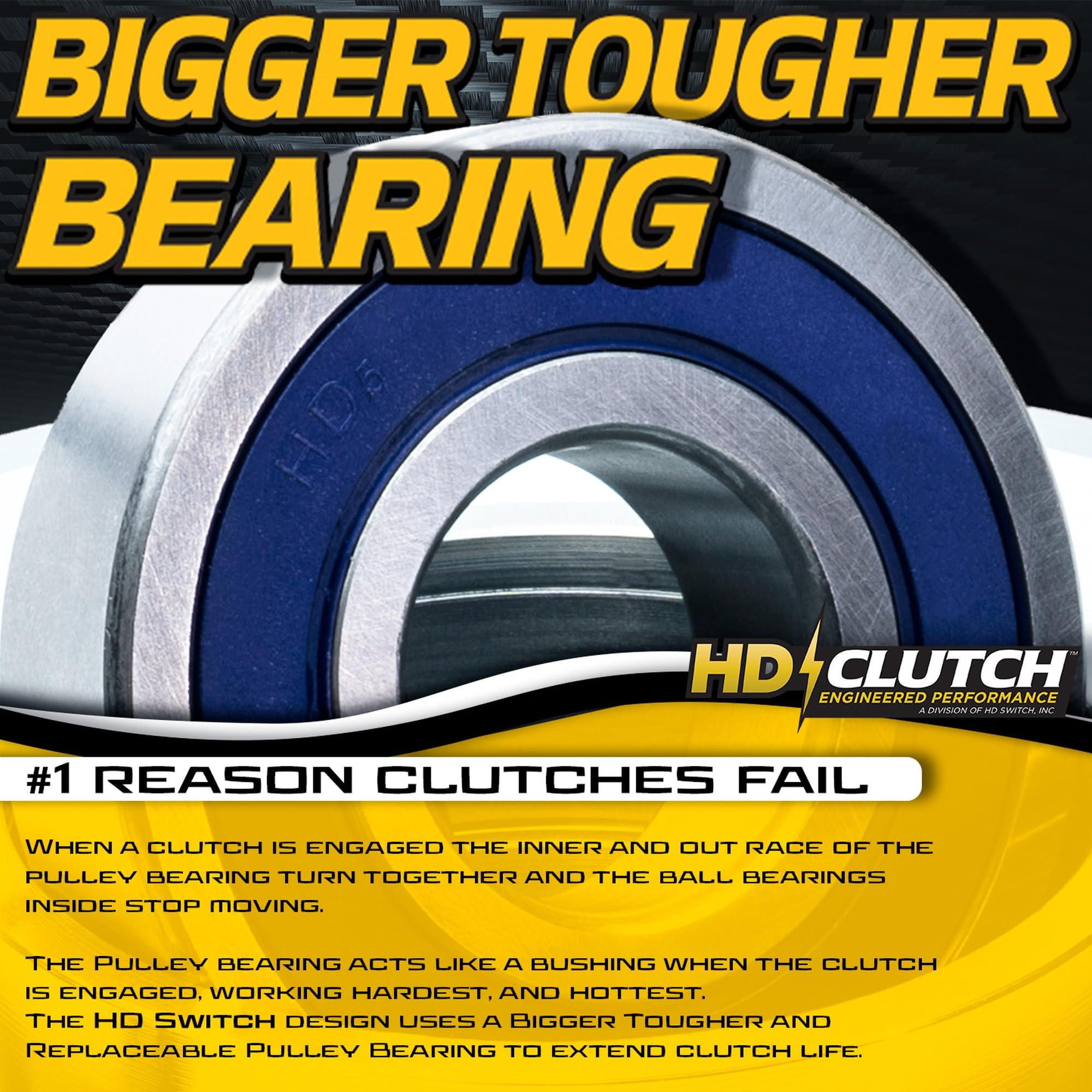 HD Switch 461660 BIGBearing HiTorque 300ftlb (OEM 250) Upgrade Billet Pulley GT3.5 Clutch with Replaceable Wire C3 Bearings & 20A PTO Switch 483957 - Compatible with Scag Turf Tiger, TigerCat, TigerCub, Wildcat, Cheetah - Perfect for Lawn Mower Performance Upgrades and Maintenance