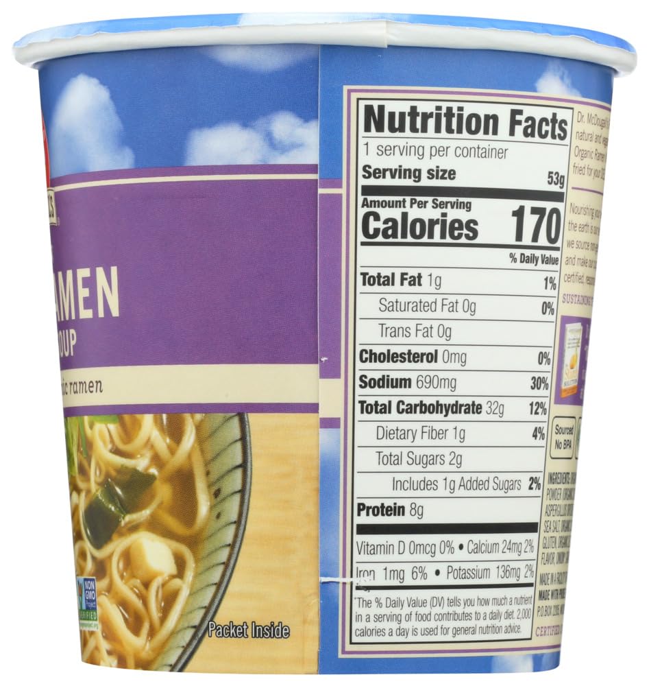 Dr. McDougall's Miso Big Soup Cup - 18 Pack (1.9 Oz Each) | Instant Japanese Miso Soup | Quick & Healthy Meal for Office, Travel & Camping