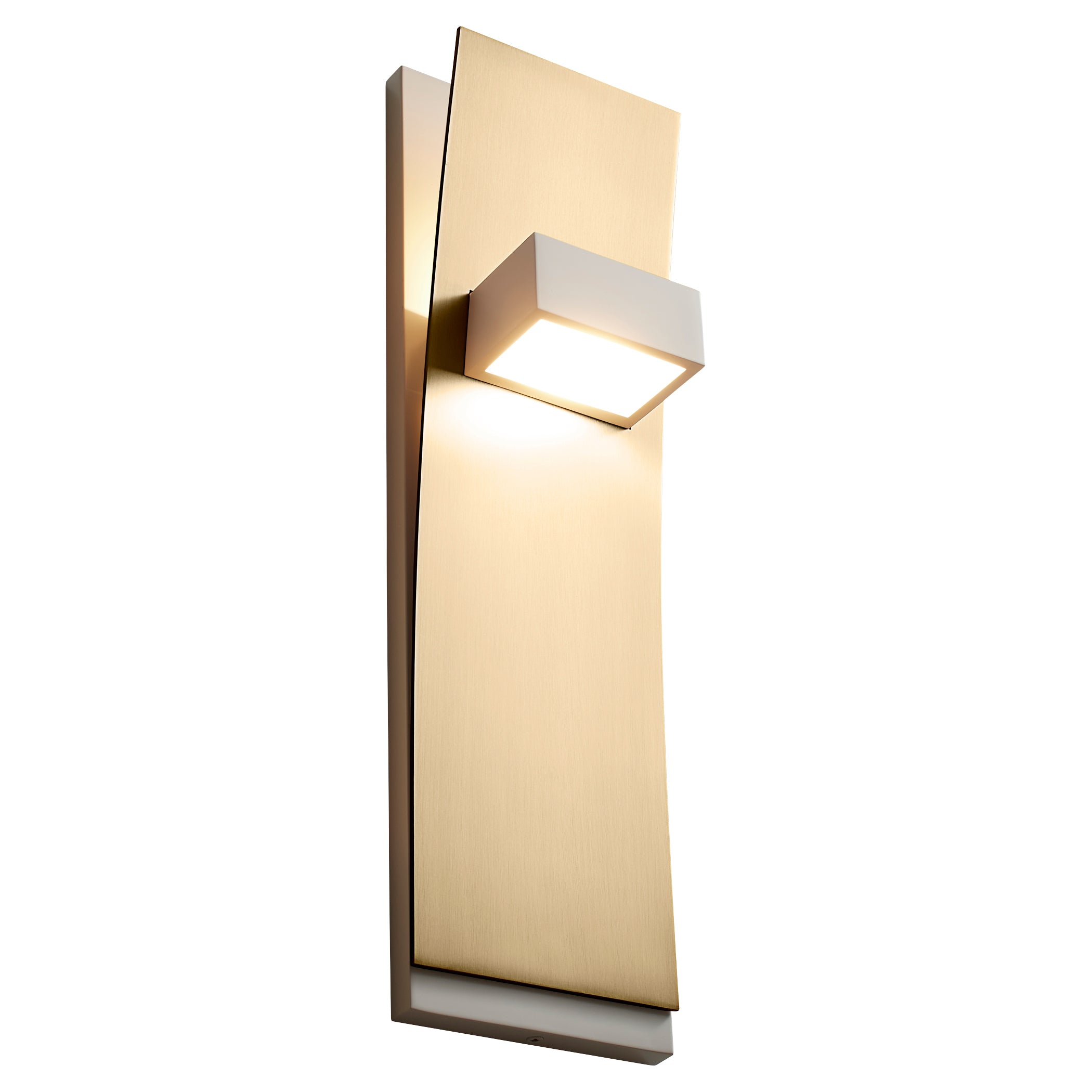 Dario 3 400 640 Wall Sconce in White with Aged Brass Finish - Perfect for Bedroom, Living Room, and Hallway Lighting