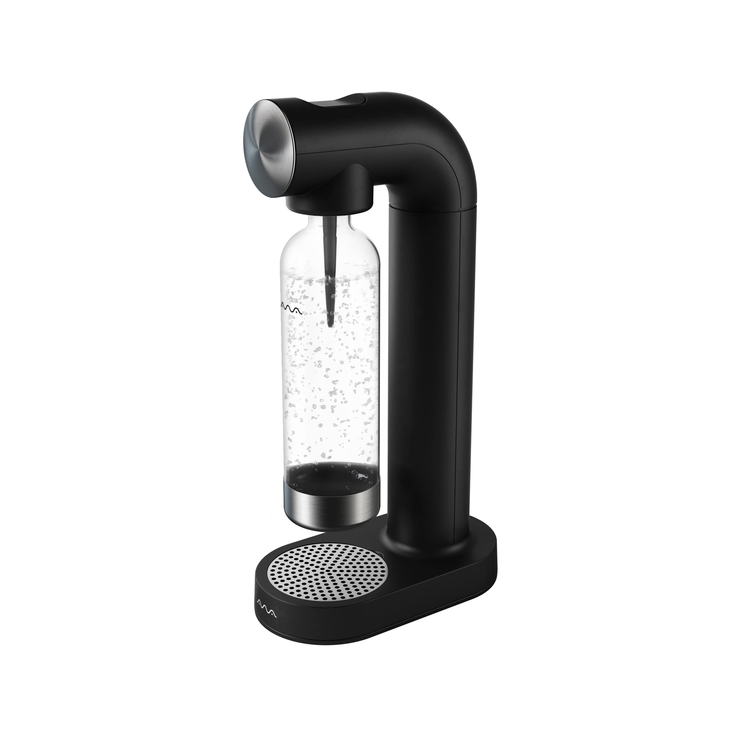 Premium Sparkling Water Maker Machine - Cordless Soda Carbonator with BPA-Free 1L Bottle & Metal Accents | Stylish European Design, Works with 60L CO2 Cartridges | Perfect for Home, Office, and Parties