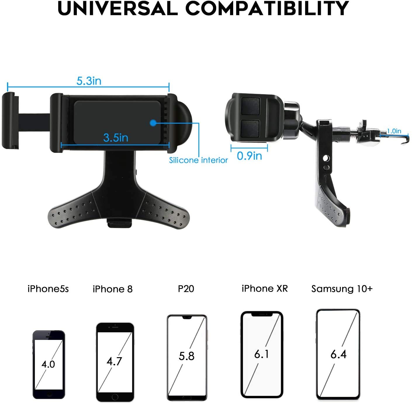 Universal Car Air Vent Phone Mount Holder - Compatible with Motorola Moto G Play/G Power/G Stylus (2021) - Hands-Free Driving Accessory for Safe Navigation & Calls