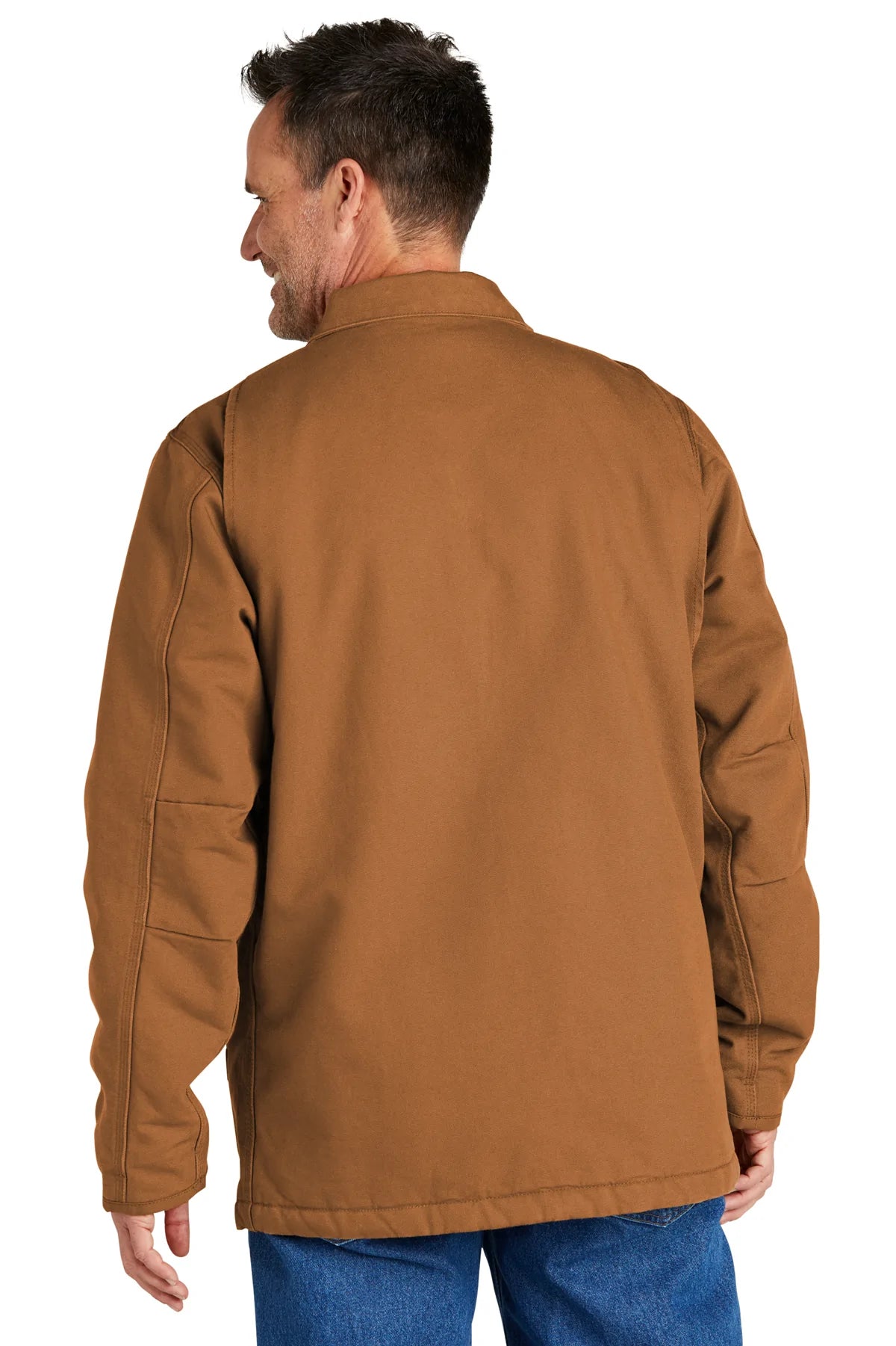 Carhartt Sherpa Lined Customized Jacket for Men & Women - Heavy Duty Work Coat in Carhartt Brown - Perfect for Construction, Outdoor Work & Winter Activities