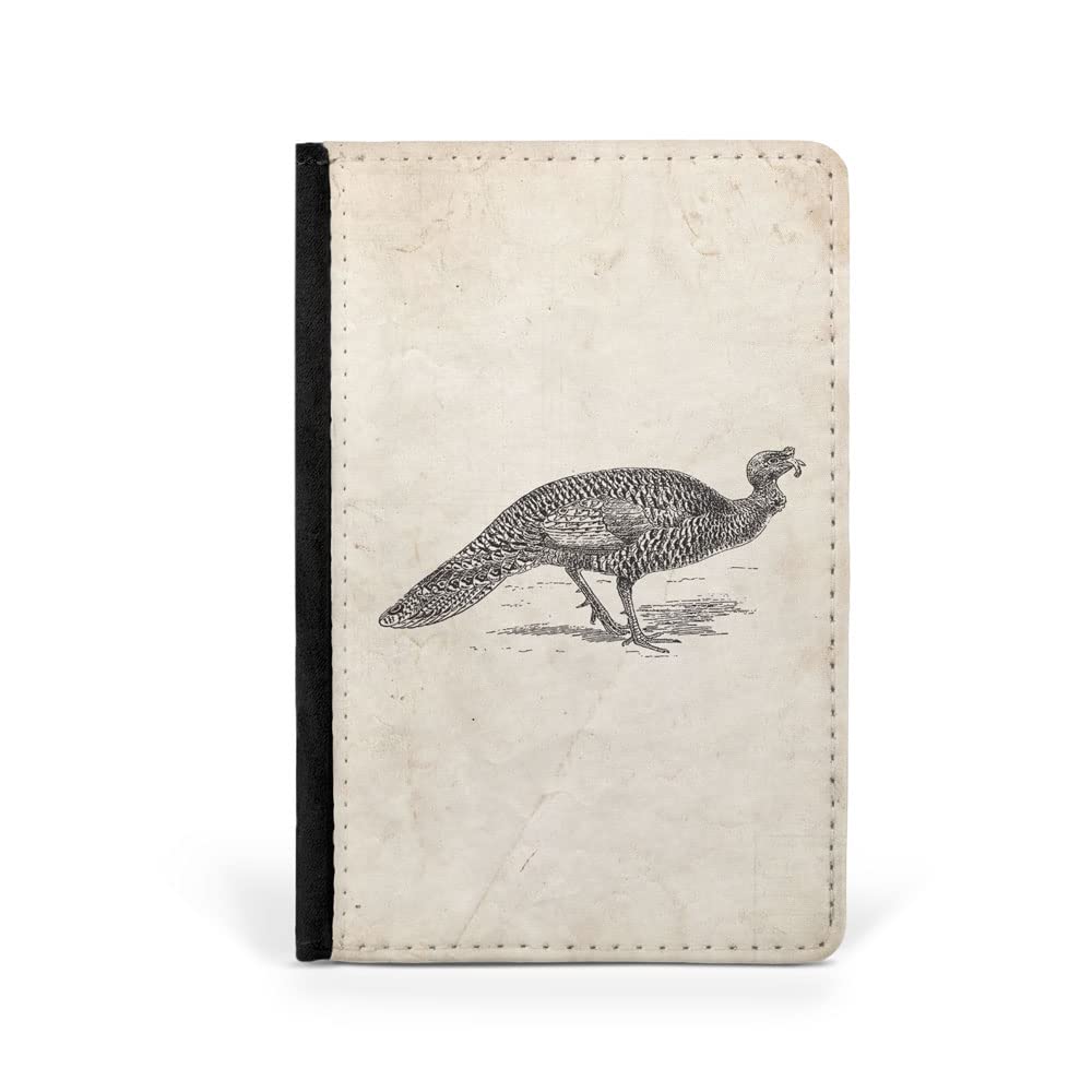 Ocellated Turkey Flip Wallet - RFID Blocking Travel Passport Holder & ID Organizer Cover for Secure Document Storage - Perfect for Airports, Business Trips, and International Travel